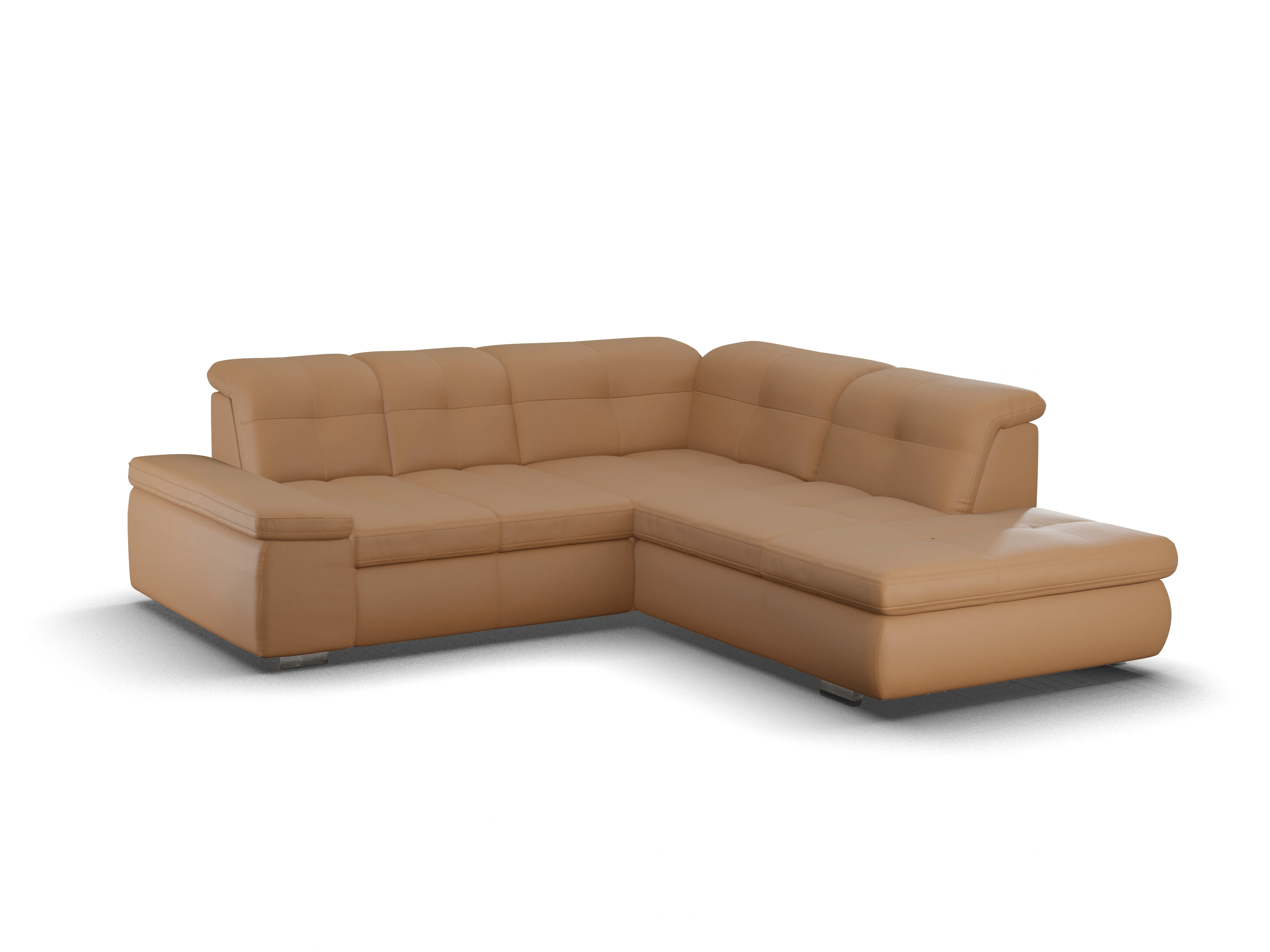 Ansicht des Produktes SC Smart 1001 Ecksofa rechts Abschluss offen in Stoff Braun