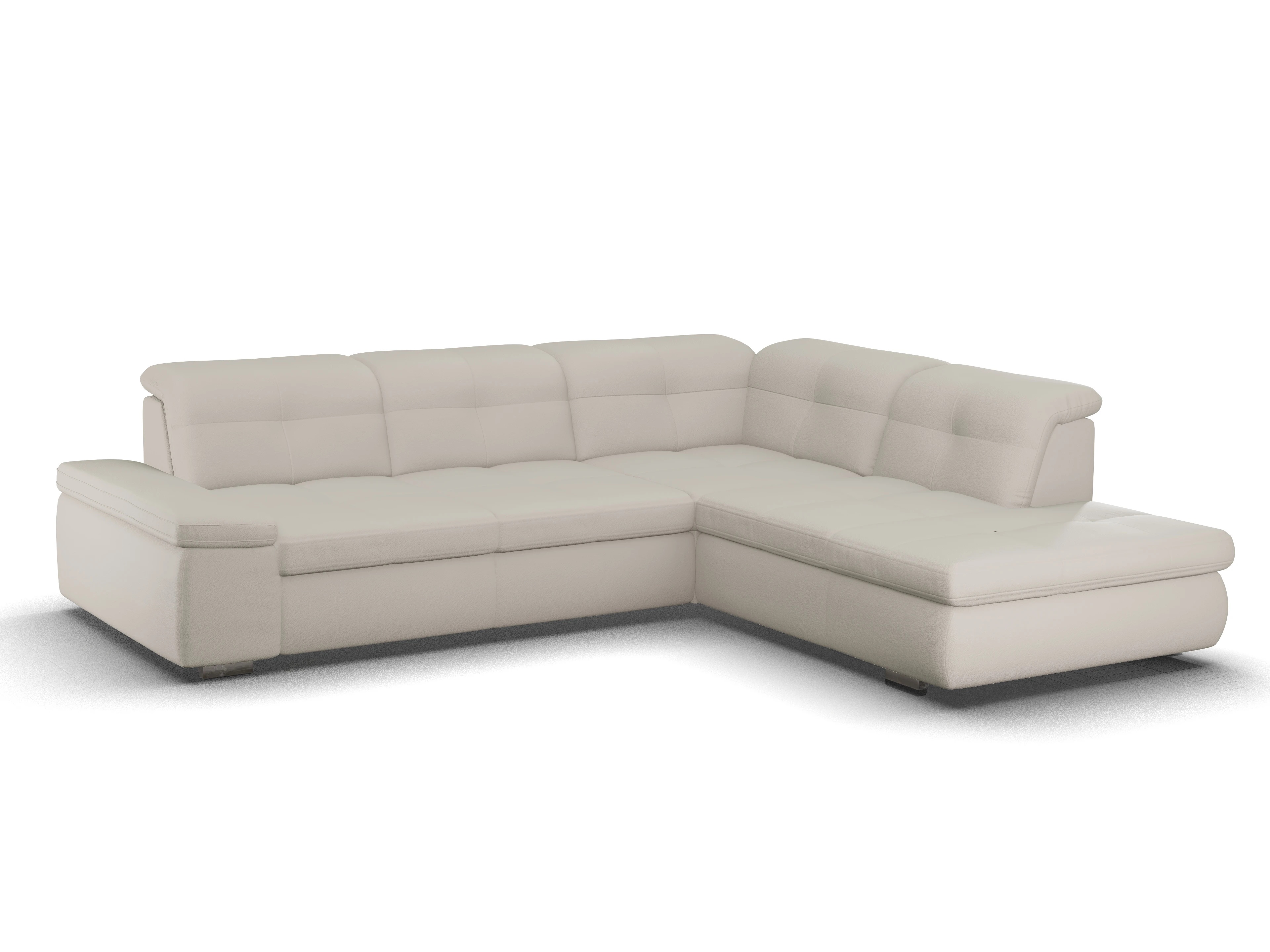 Ansicht des Produktes SC Smart 1001 Ecksofa rechts Abschluss offen in Stoff Beige