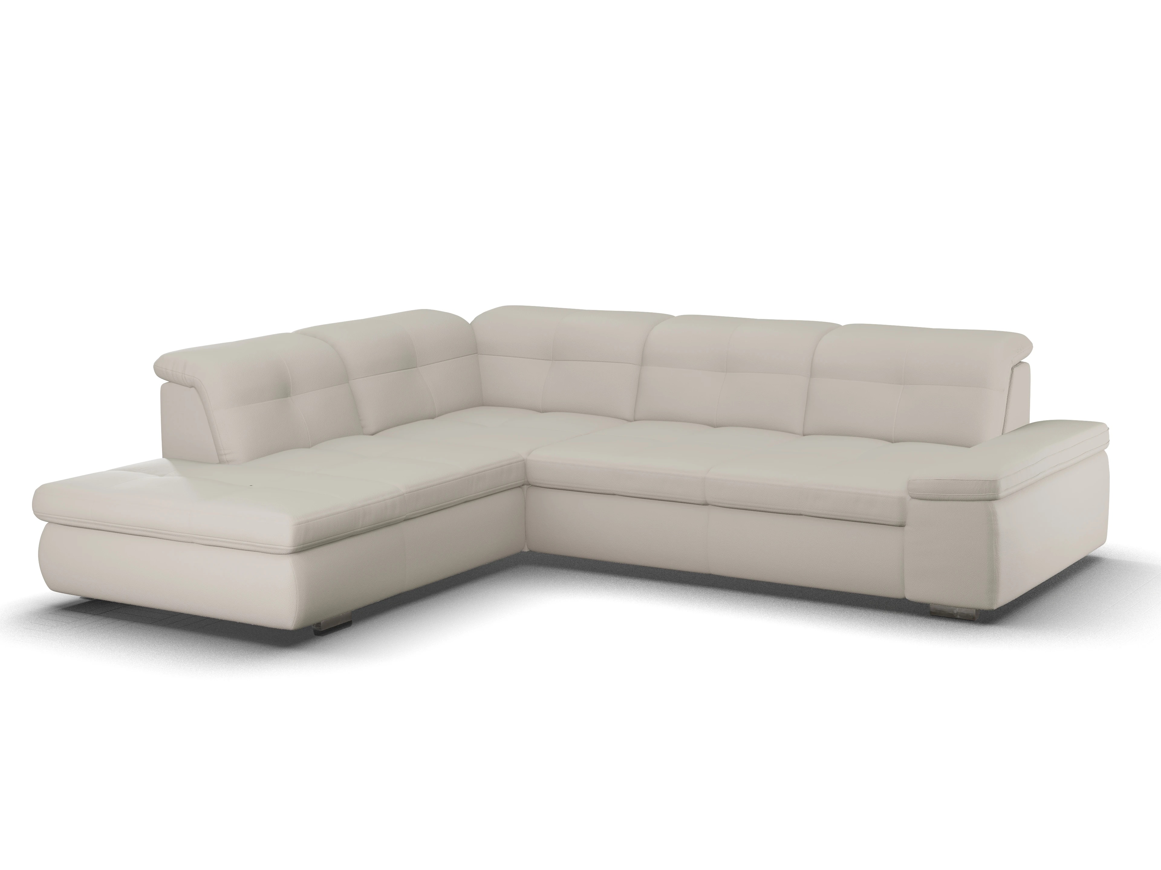 Ansicht des Produktes SC Smart 1001 Ecksofa links Abschluss offen in Stoff Beige