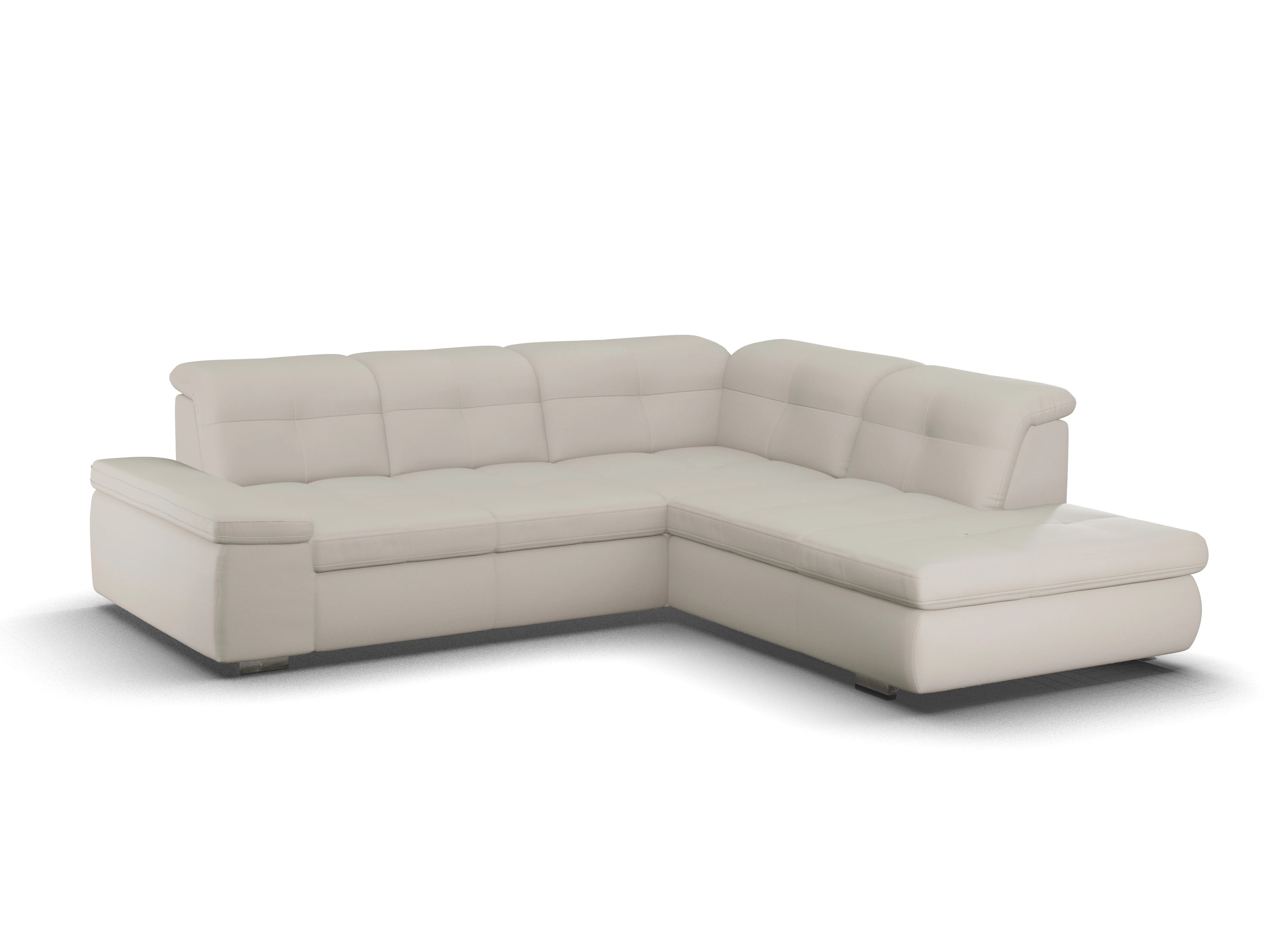 Ansicht des Produktes SC Smart 1001 Ecksofa rechts Abschluss offen in Stoff Beige