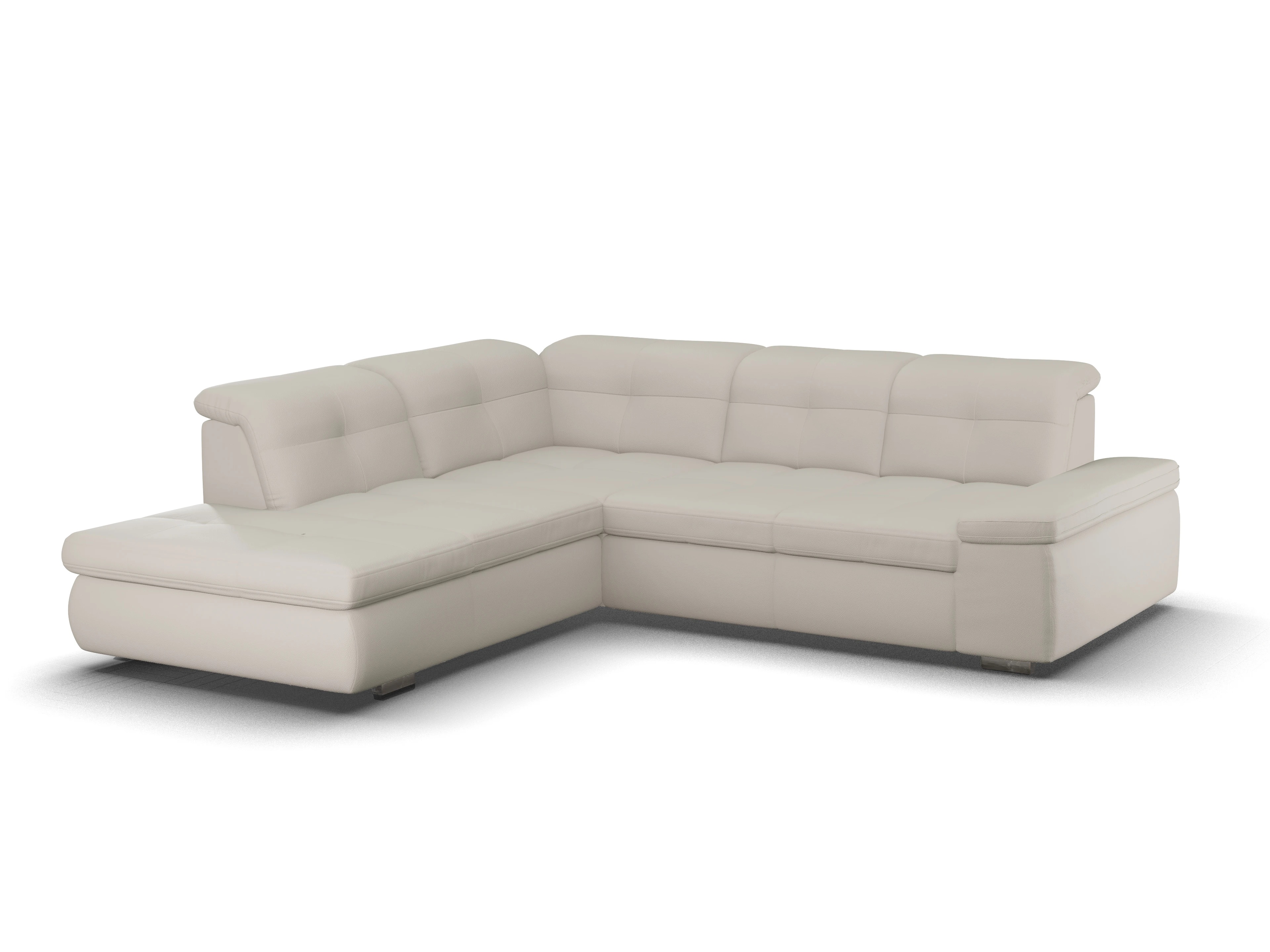 Ansicht des Produktes SC Smart 1001 Ecksofa links Abschluss offen in Stoff Beige