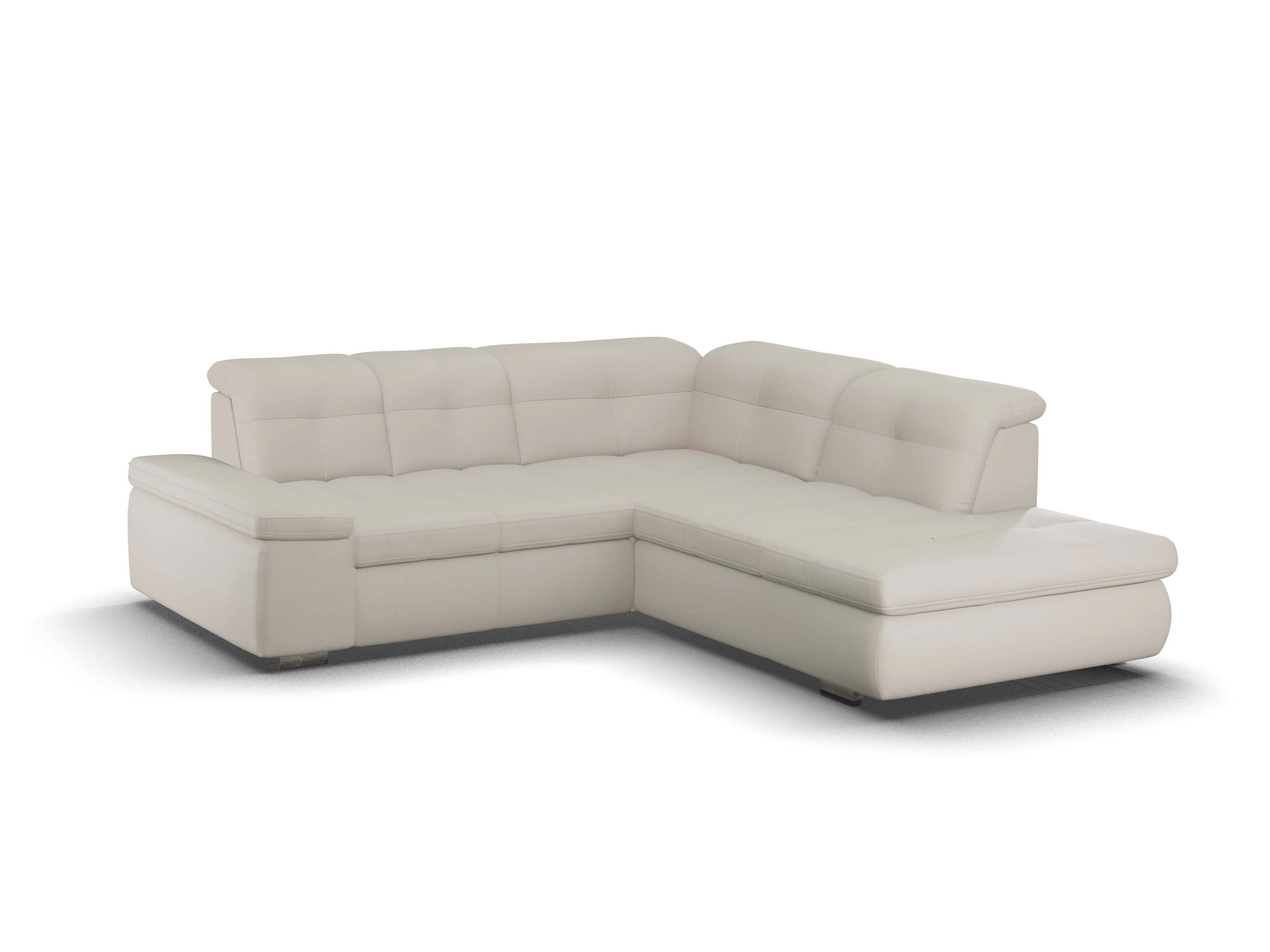 Ansicht des Produktes SC Smart 1001 Ecksofa rechts Abschluss offen in Stoff Beige