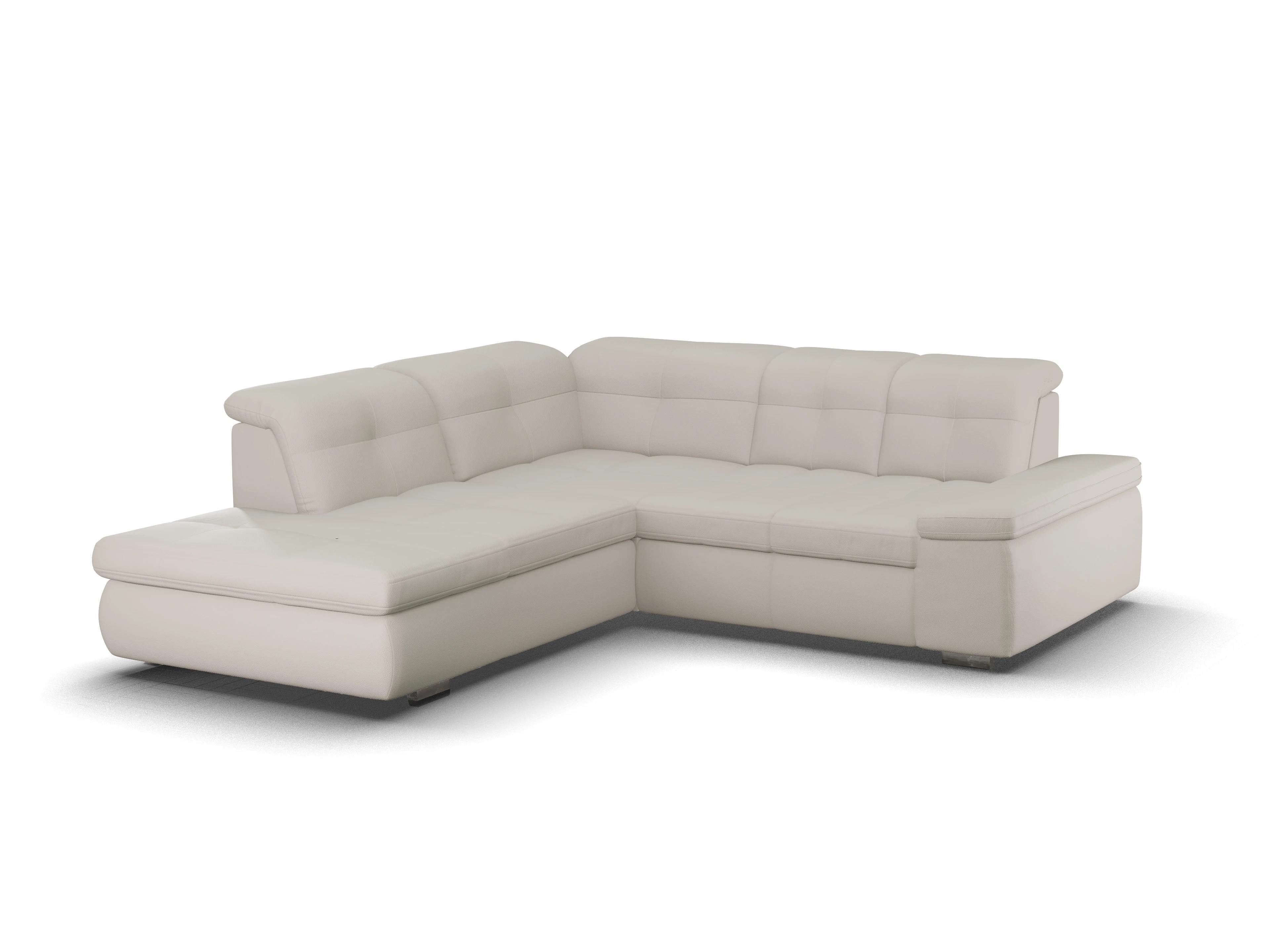 Sitz Concept smart 1001 Ecksofa 1,5Aho SE Small L Ansicht des Produktes SC Smart 1001 Ecksofa links Abschluss offen in Stoff Beige