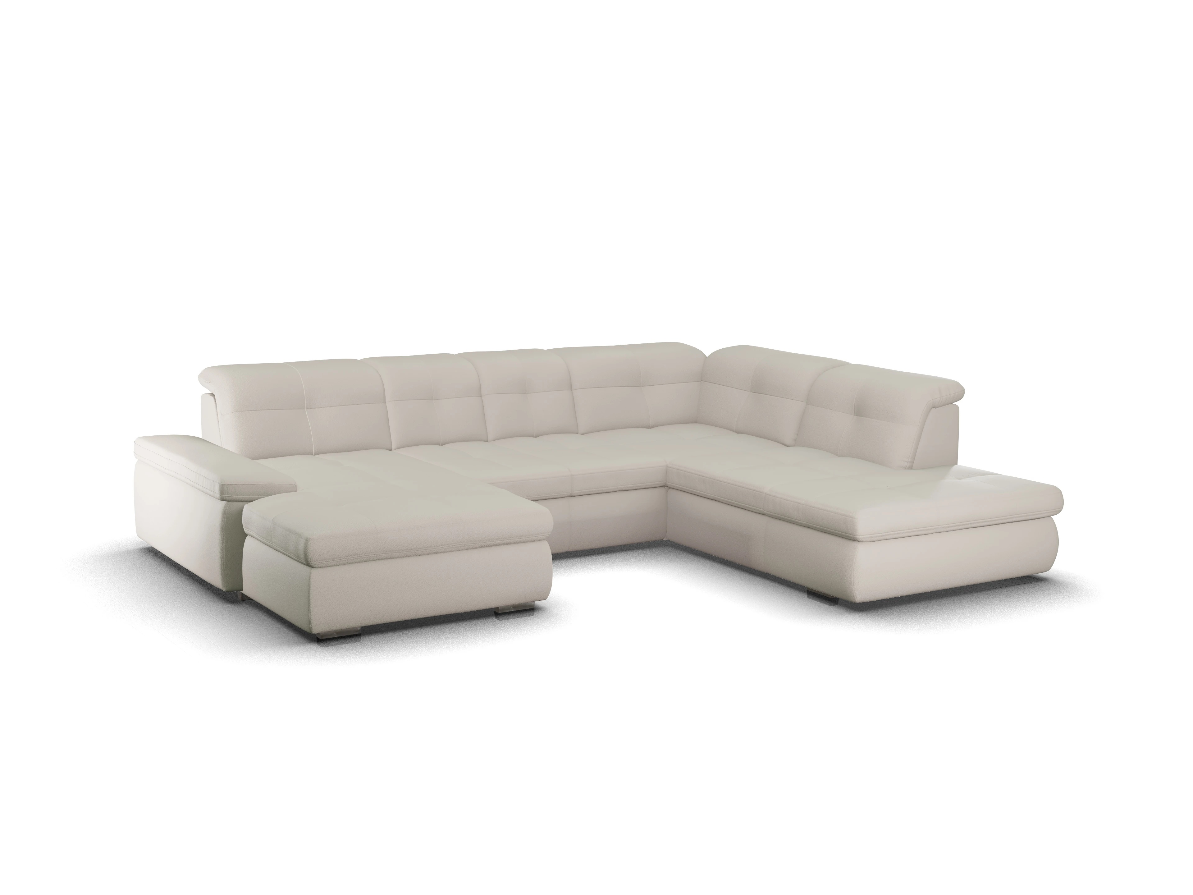Ansicht des Produktes SC Smart 1001 Wohnlandschaft offen beidseitig in Stoff Beige