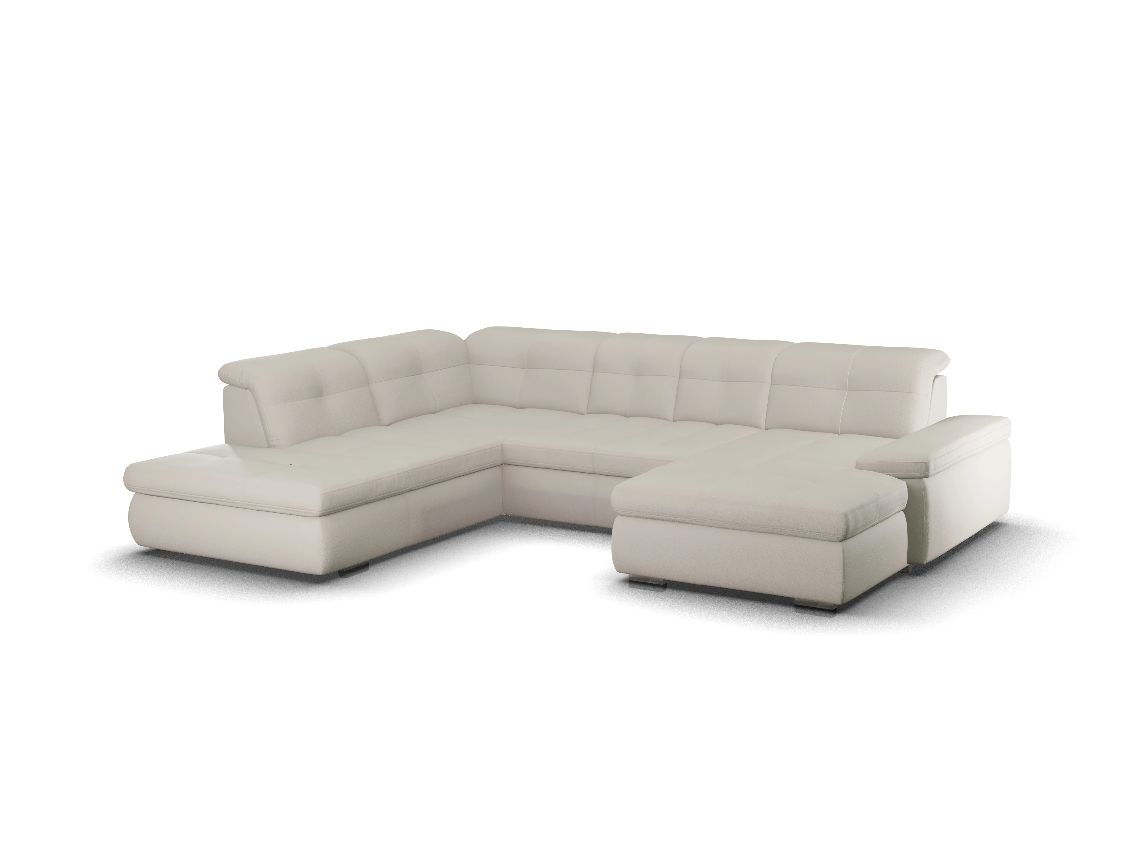 Ansicht des Produktes SC Smart 1001 Wohnlandschaft offen beidseitig in Stoff Beige