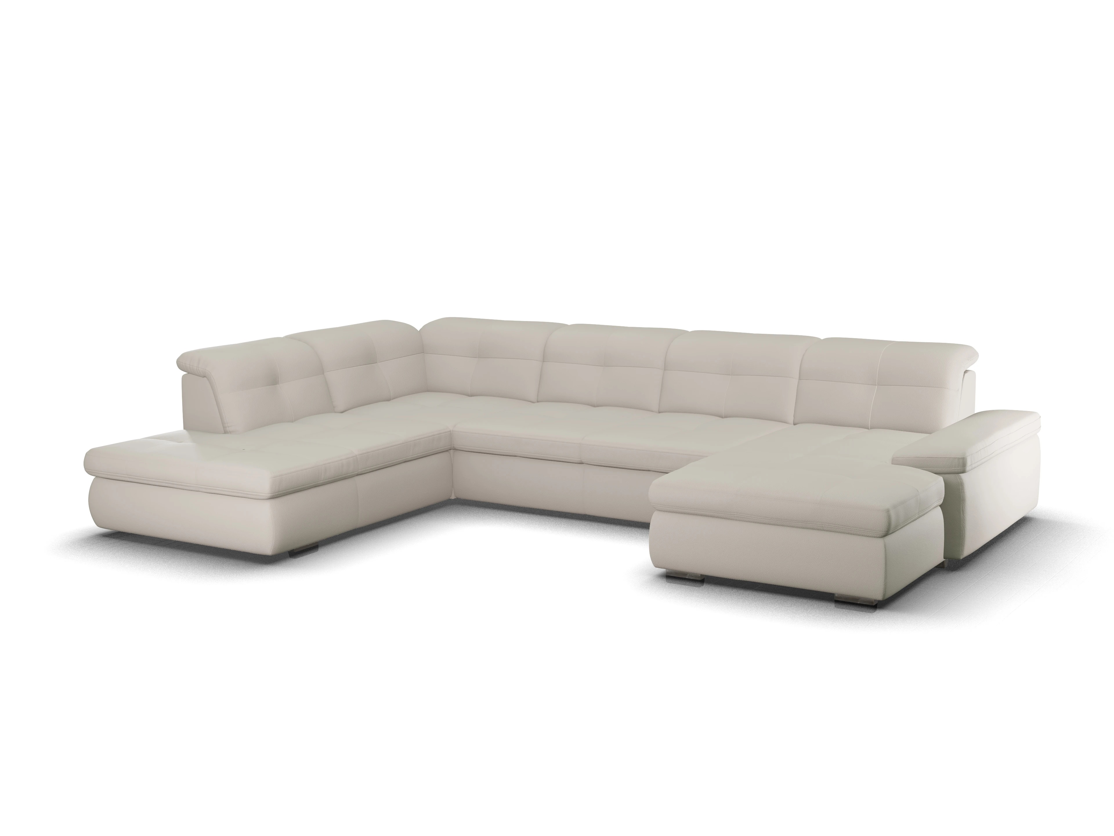 Ansicht des Produktes SC Smart 1001 Wohnlandschaft offen beidseitig in Stoff Beige