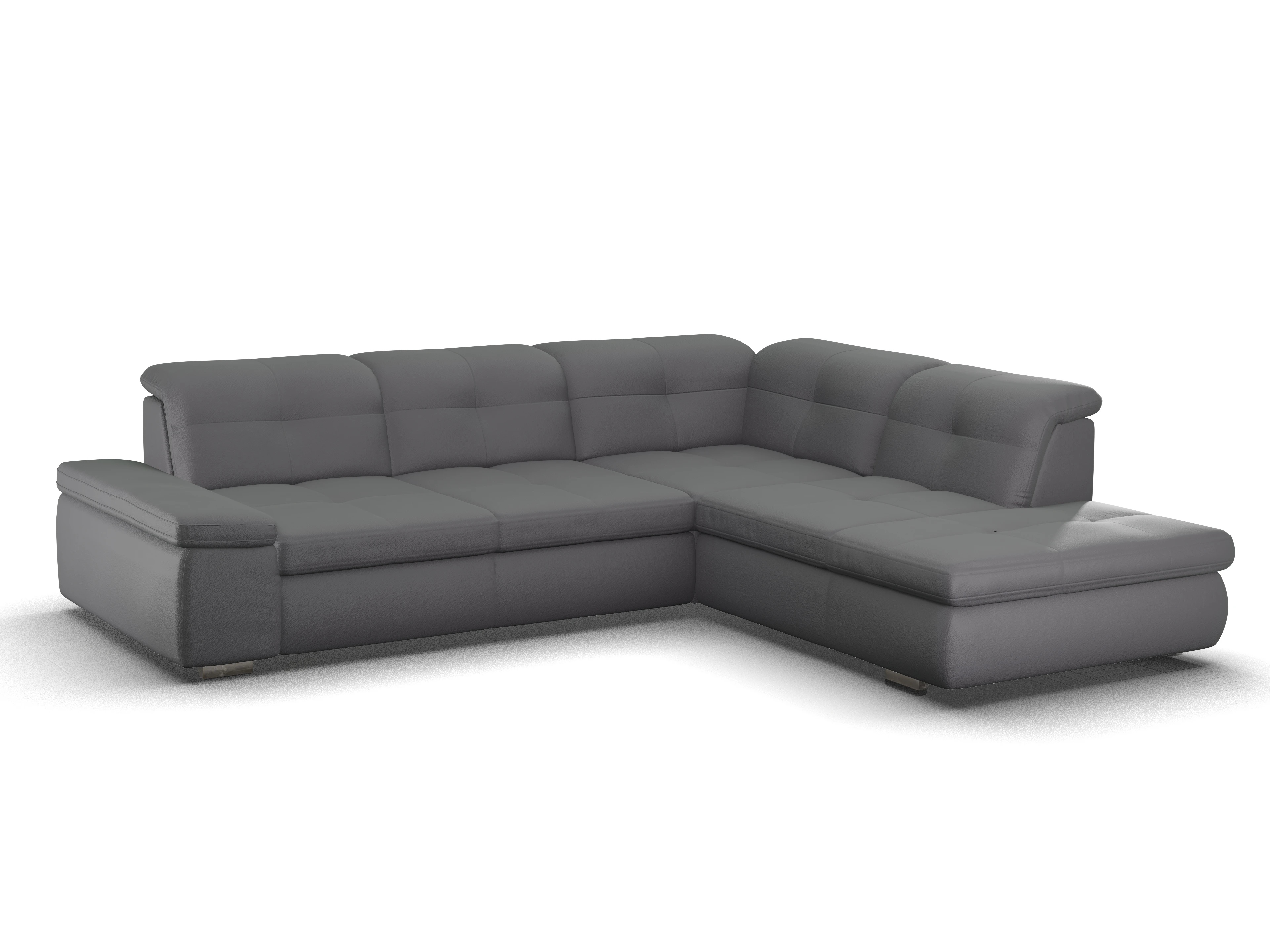 Ansicht des Produktes SC Smart 1001 Ecksofa rechts Abschluss offen in Stoff Grau