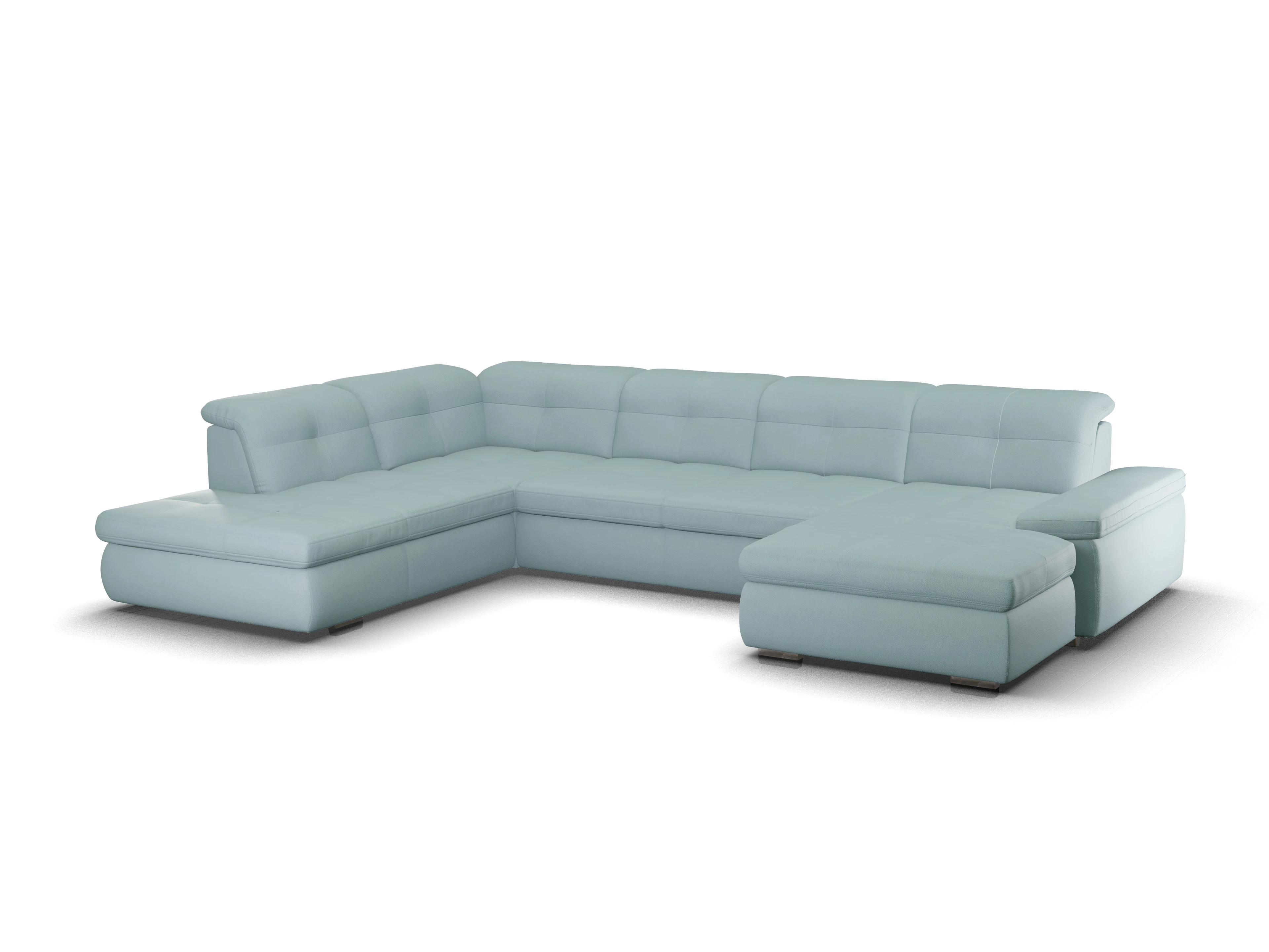 Sitz Concept smart 1001 Canapé Large SE 1,5Aho R Ansicht des Produktes SC Smart 1001 Wohnlandschaft offen beidseitig in Stoff Blau