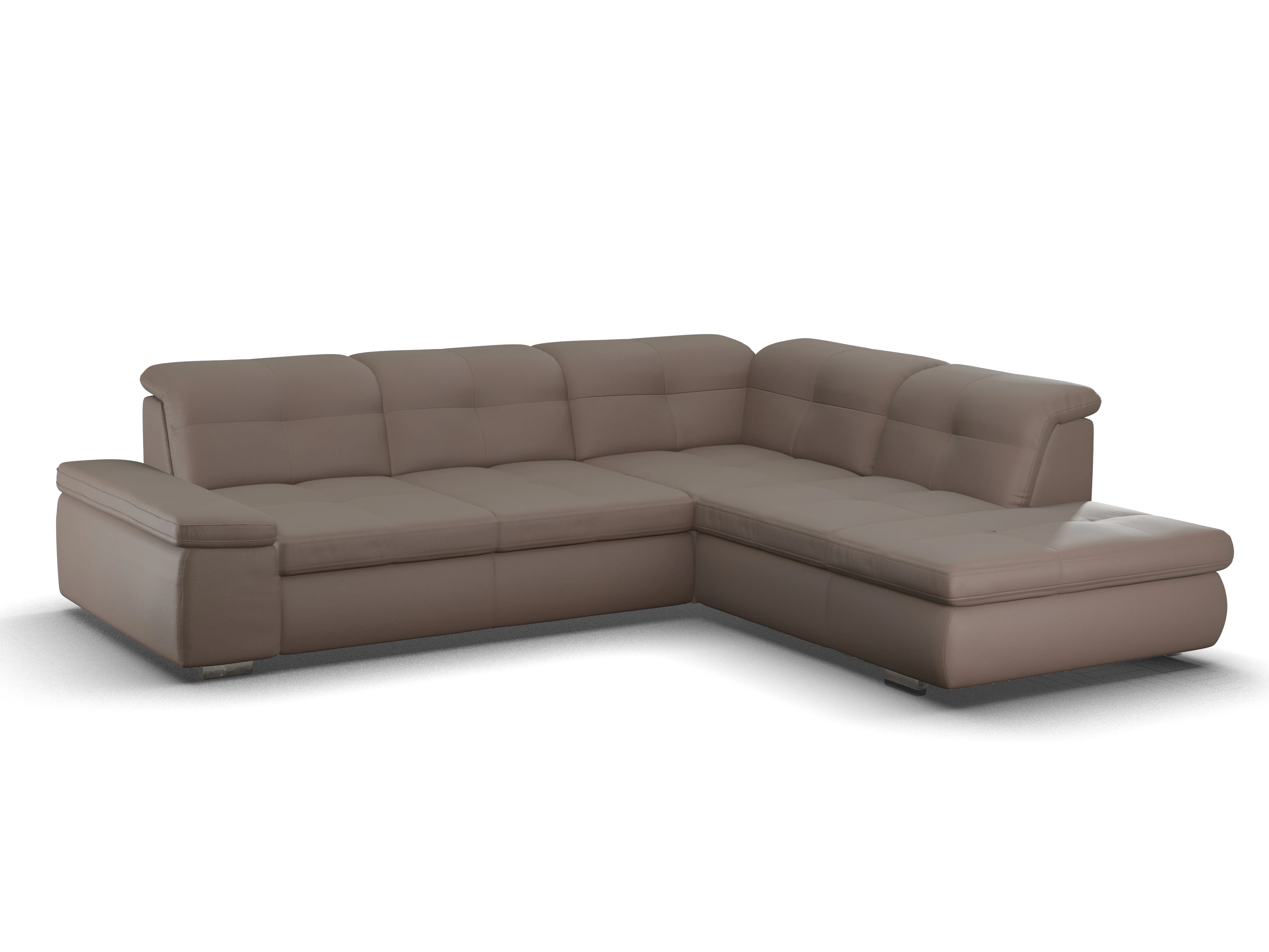 Sitz Concept smart 1001 Ecksofa 1,5Aho SE Large R Ansicht des Produktes SC Smart 1001 Ecksofa rechts Abschluss offen in Stoff Braun