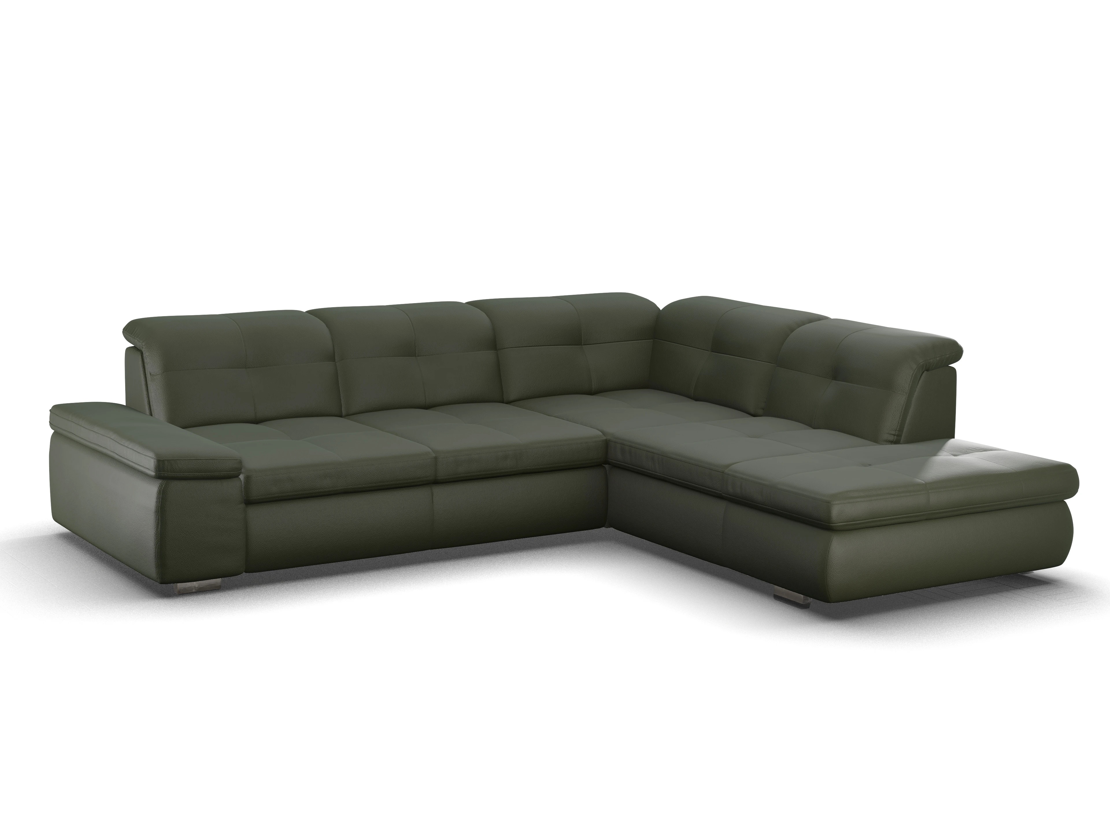 Ansicht des Produktes SC Smart 1001 Ecksofa rechts Abschluss offen in Stoff Grün