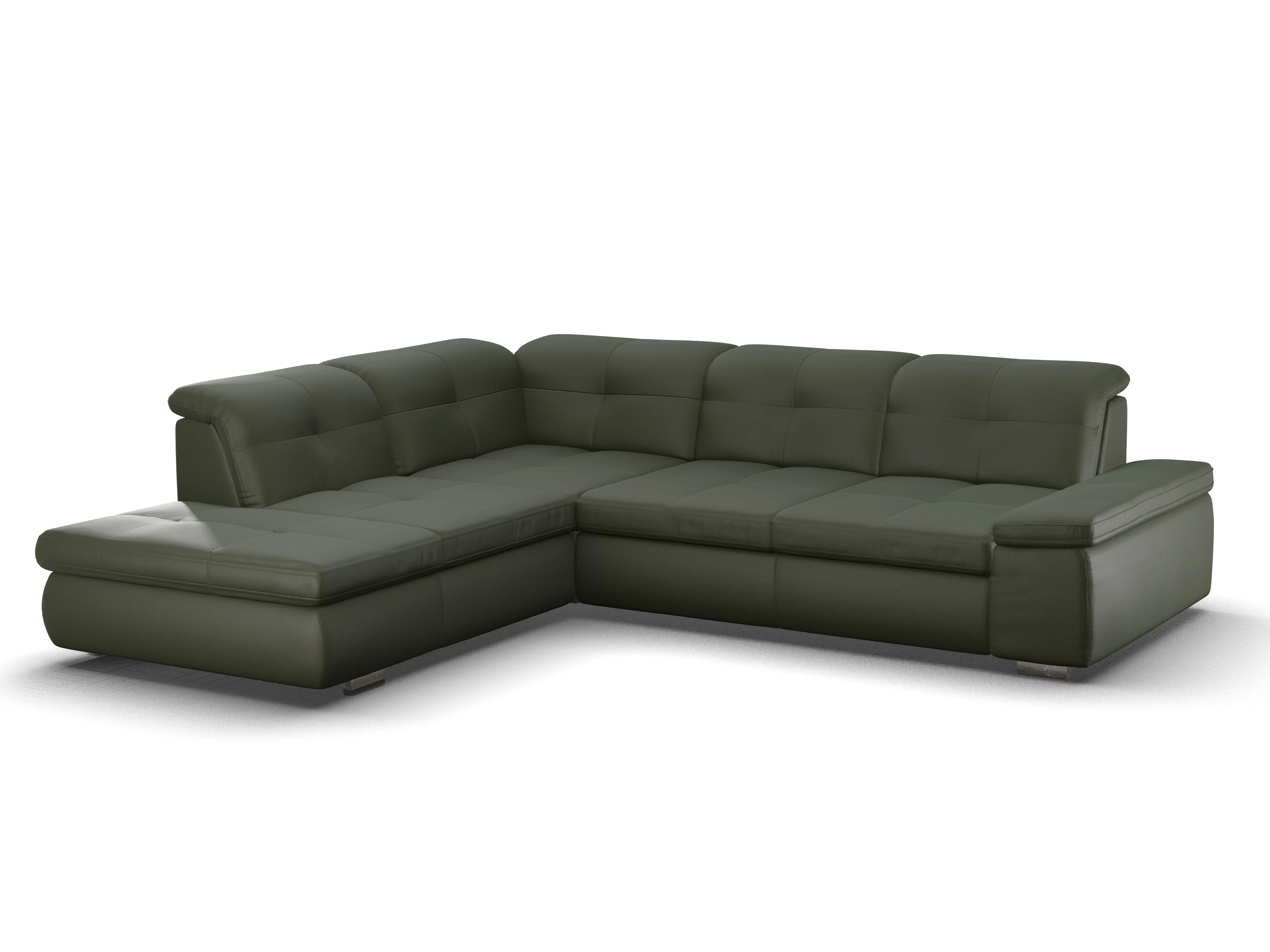 Sitz Concept smart 1001 Ecksofa 1,5Aho SE Large L Ansicht des Produktes SC Smart 1001 Ecksofa links Abschluss offen in Stoff Grün