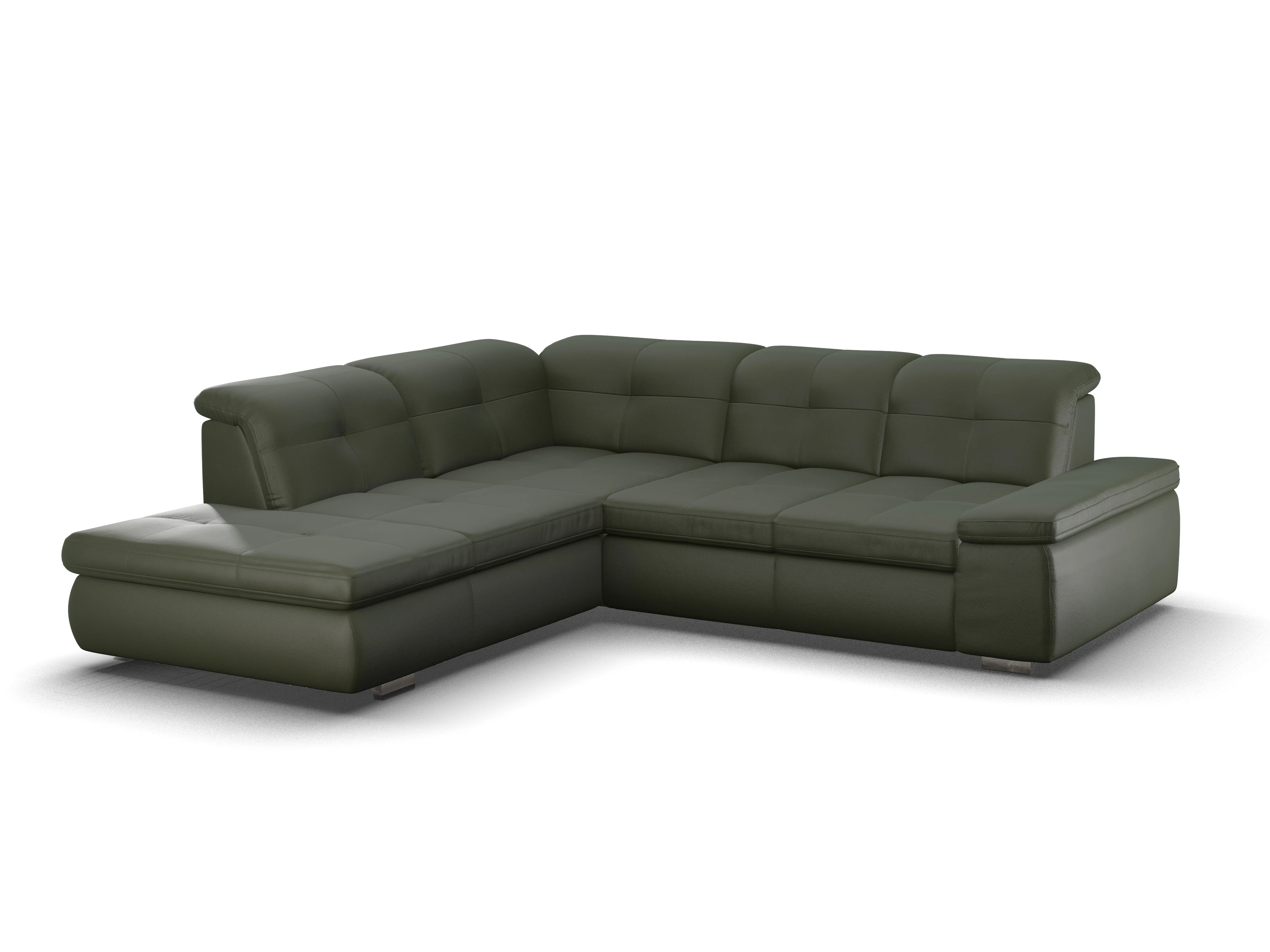 Ansicht des Produktes SC Smart 1001 Ecksofa links Abschluss offen in Stoff Grün