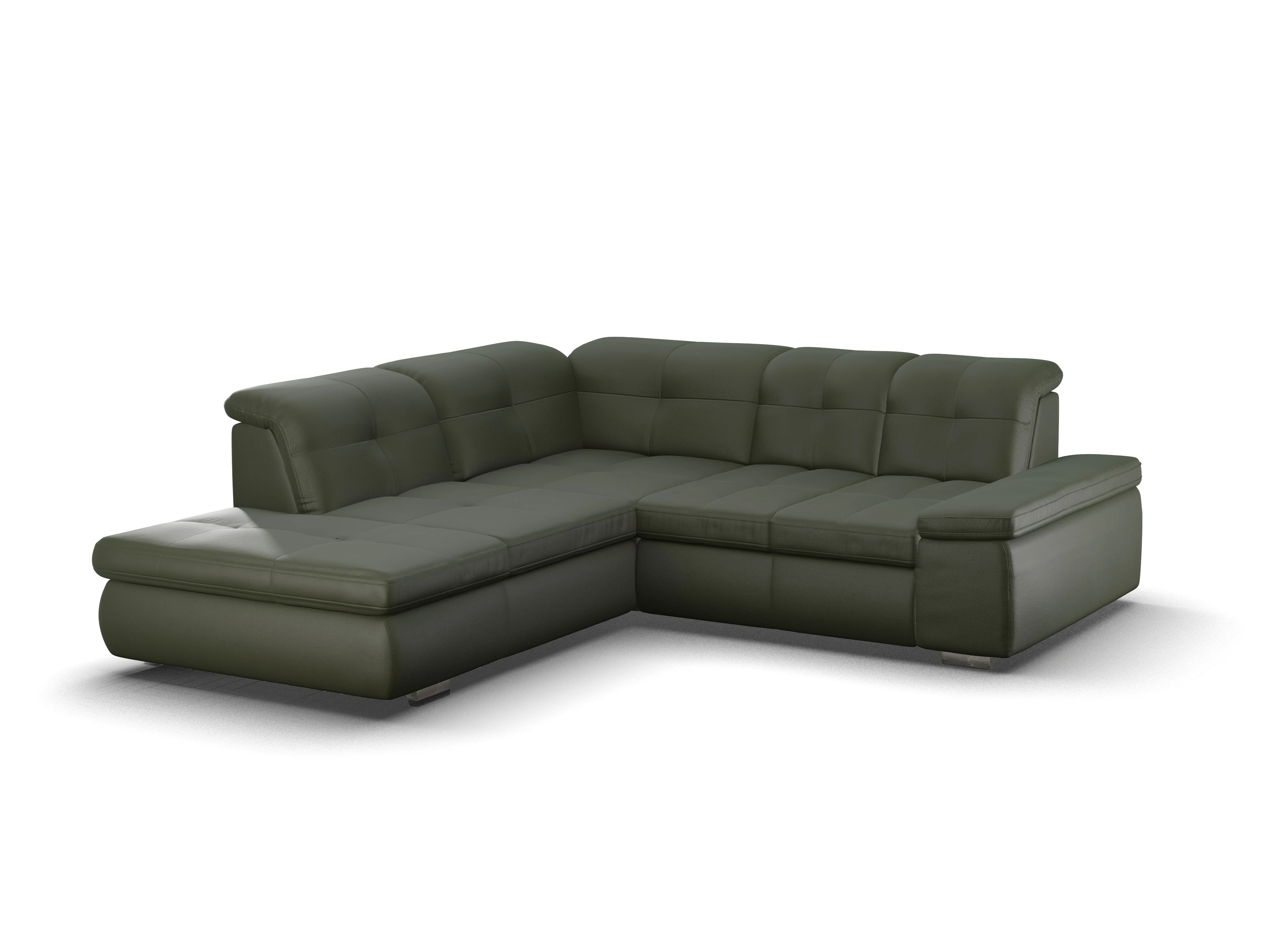 Ansicht des Produktes SC Smart 1001 Ecksofa links Abschluss offen in Stoff Grün