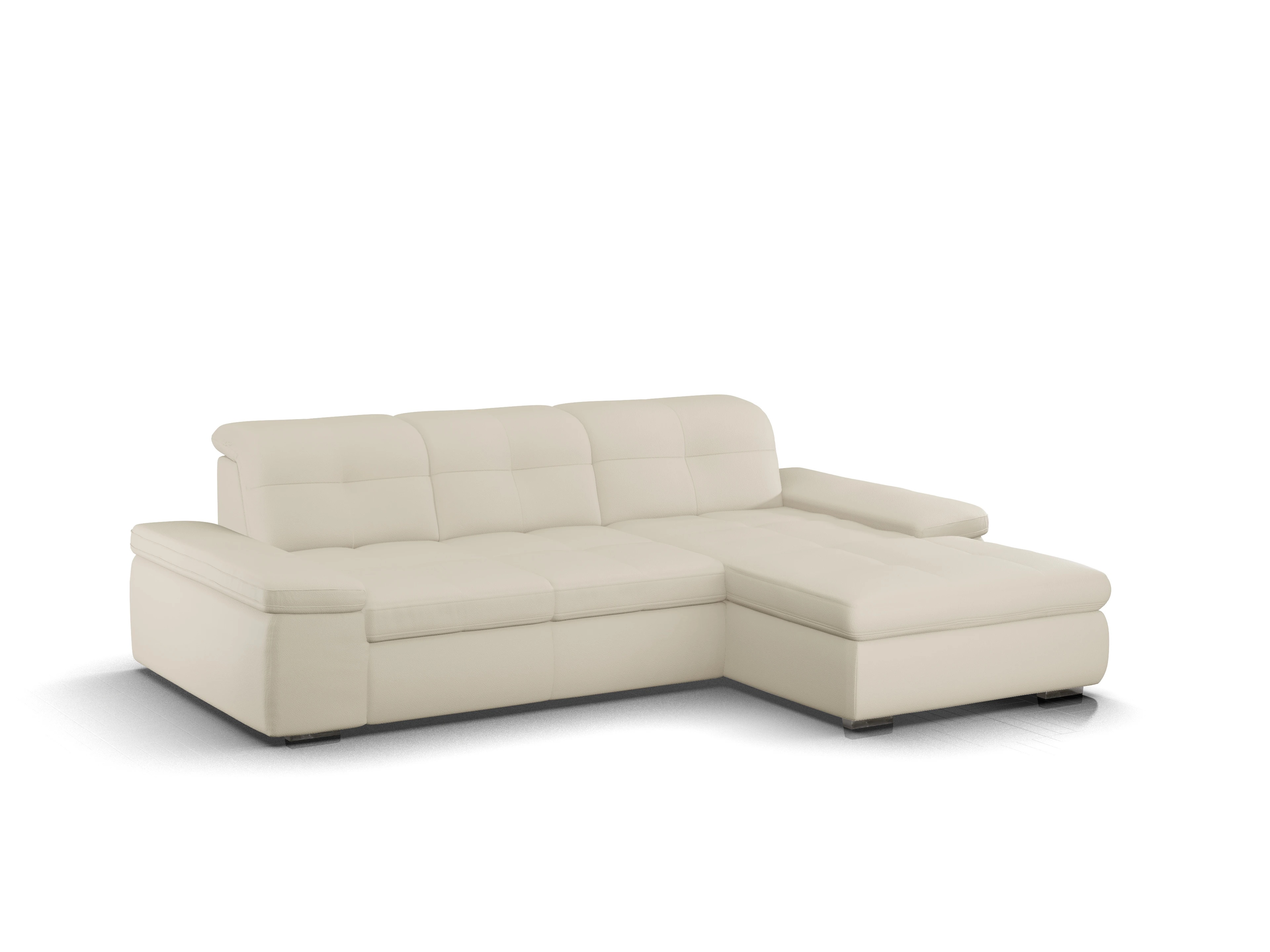 Ansicht des Produktes SC Smart 1001 Ecksofa rechts Abschluss offen in Stoff Beige