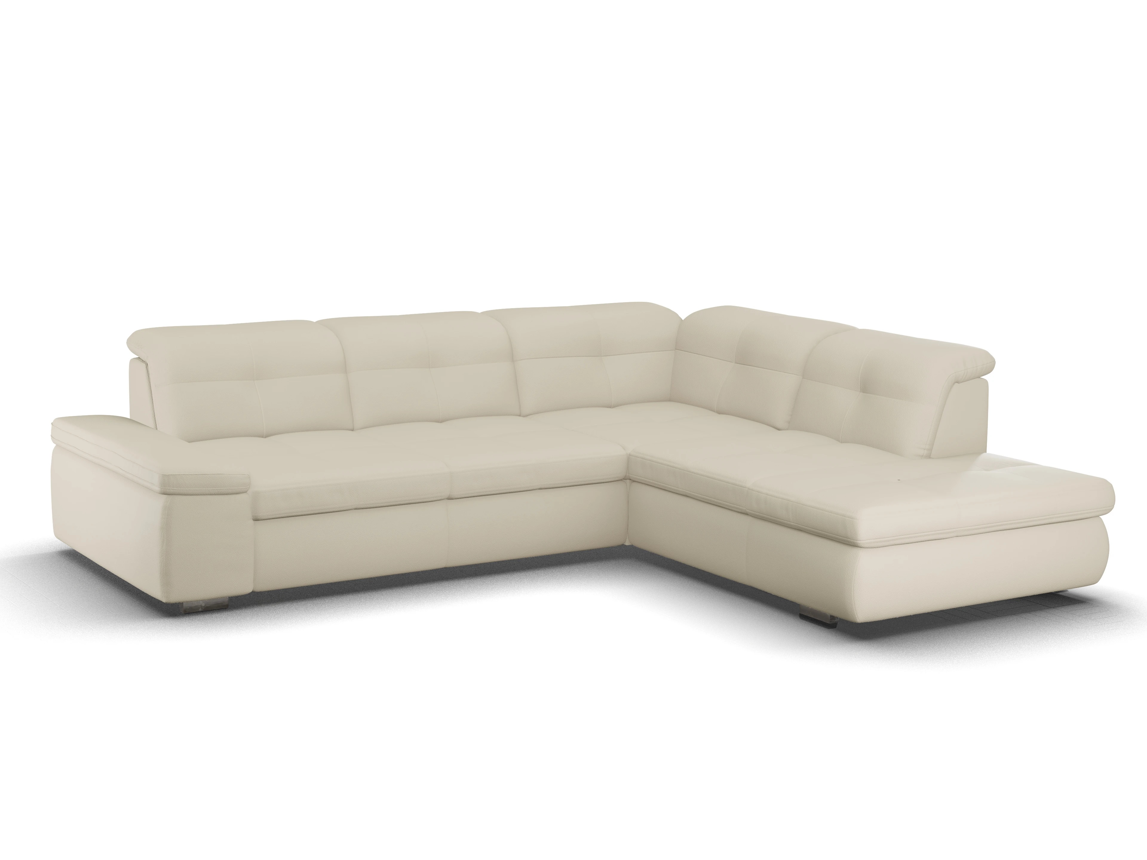 Ansicht des Produktes SC Smart 1001 Ecksofa rechts Abschluss offen in Stoff Beige