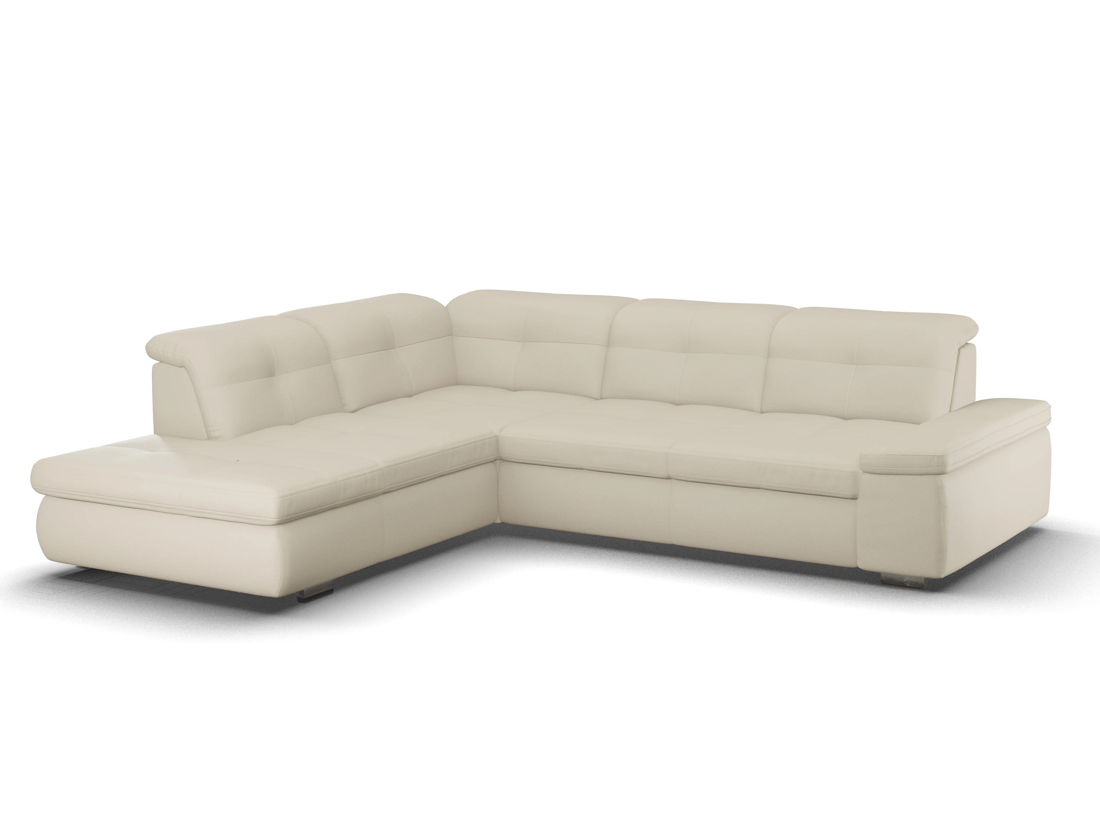 Sitz Concept smart 1001 Ecksofa 1,5Aho SE Large L Ansicht des Produktes SC Smart 1001 Ecksofa links Abschluss offen in Stoff Beige