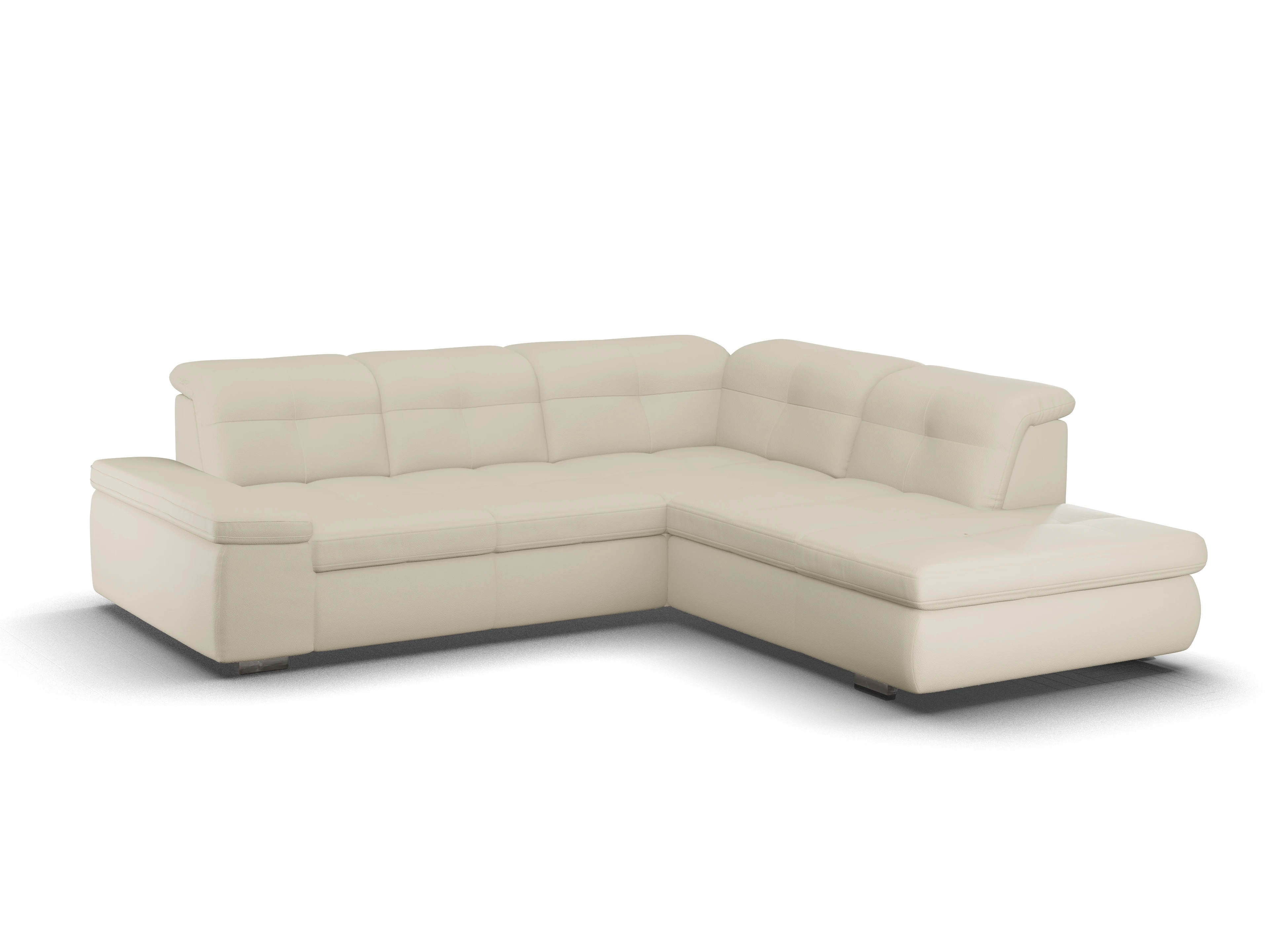 Ansicht des Produktes SC Smart 1001 Ecksofa rechts Abschluss offen in Stoff Beige