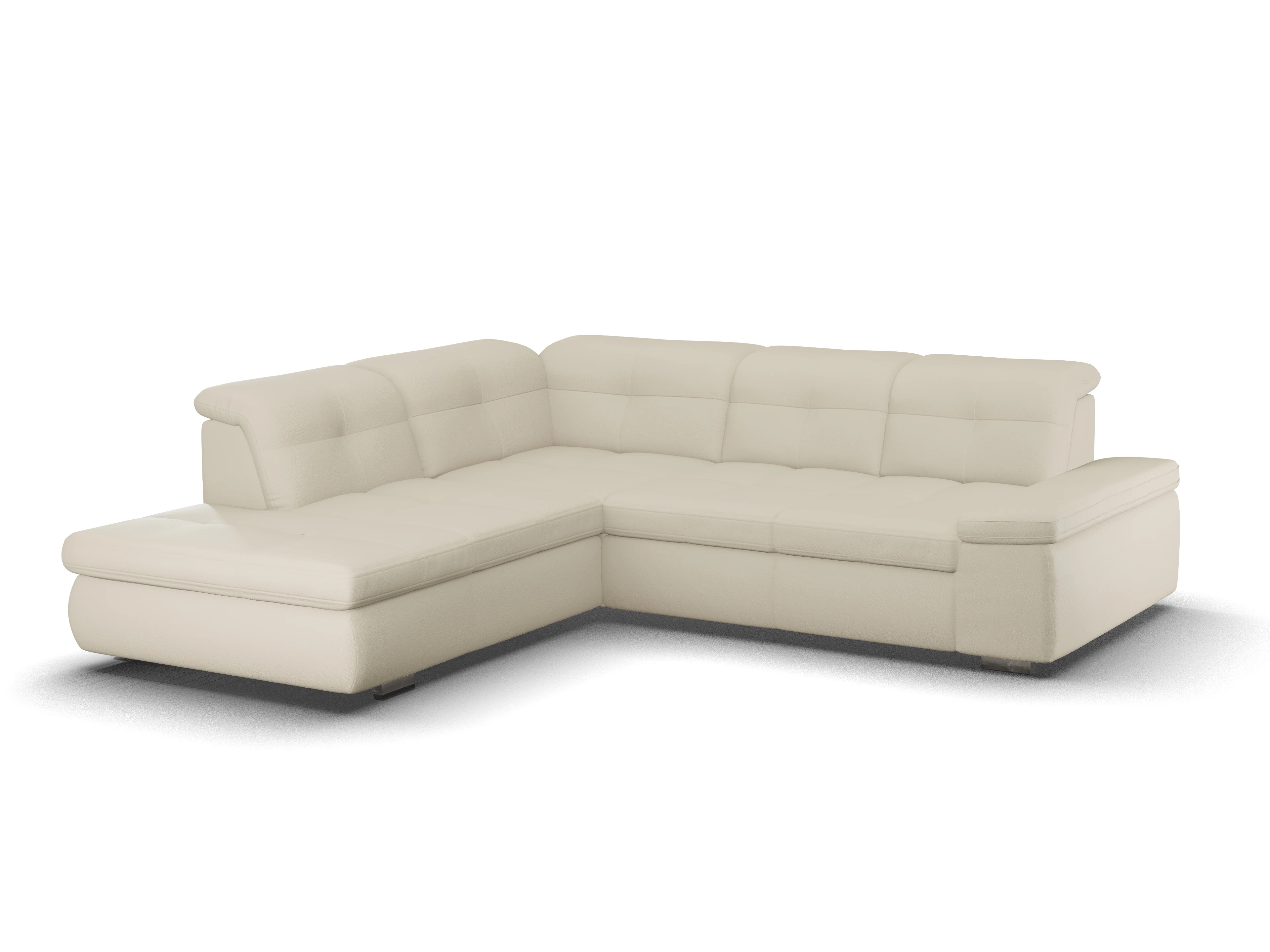 Sitz Concept smart 1001 Ecksofa 1,5Aho SE Medium L Ansicht des Produktes SC Smart 1001 Ecksofa links Abschluss offen in Stoff Beige