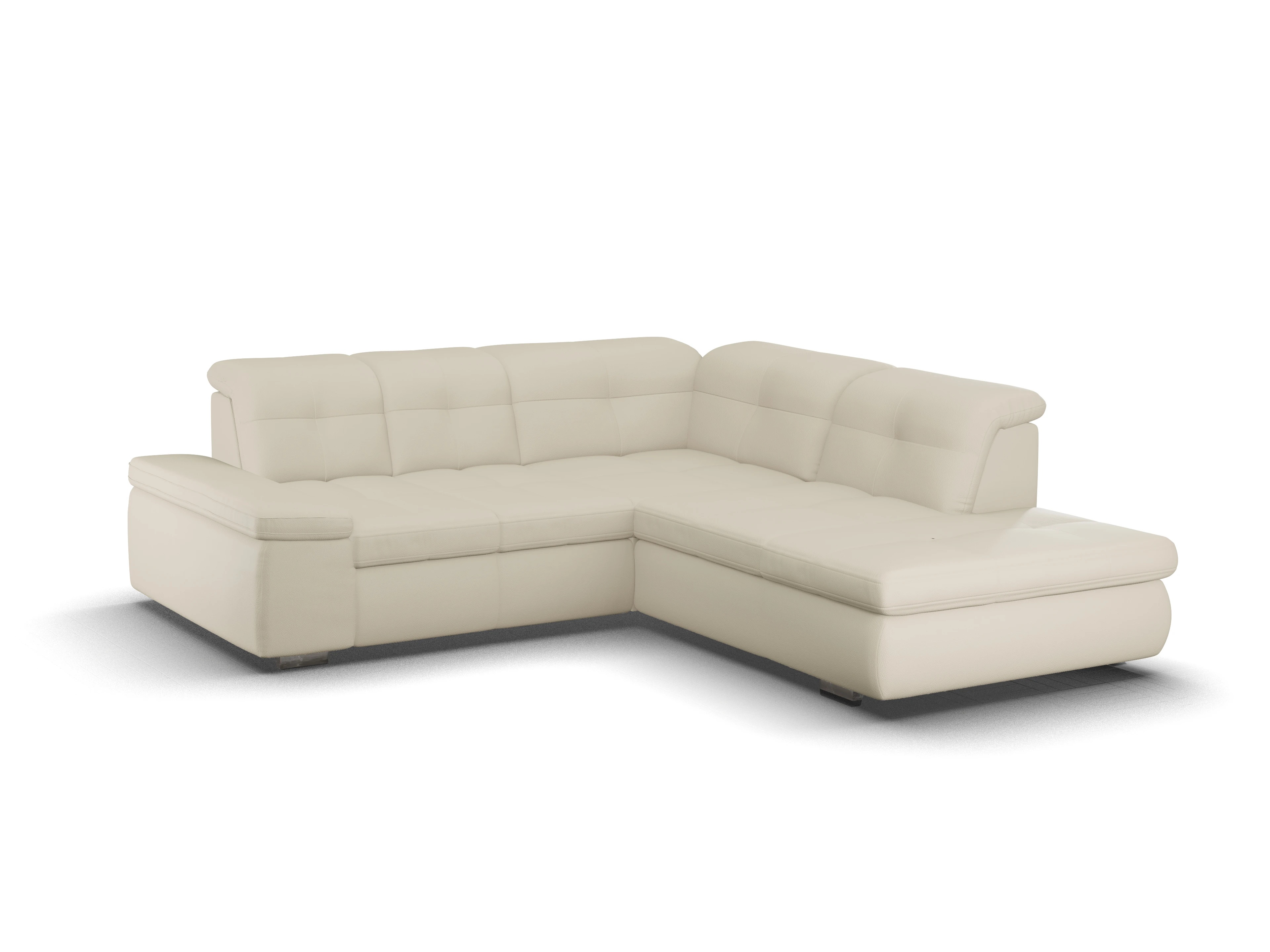 Ansicht des Produktes SC Smart 1001 Ecksofa rechts Abschluss offen in Stoff Beige