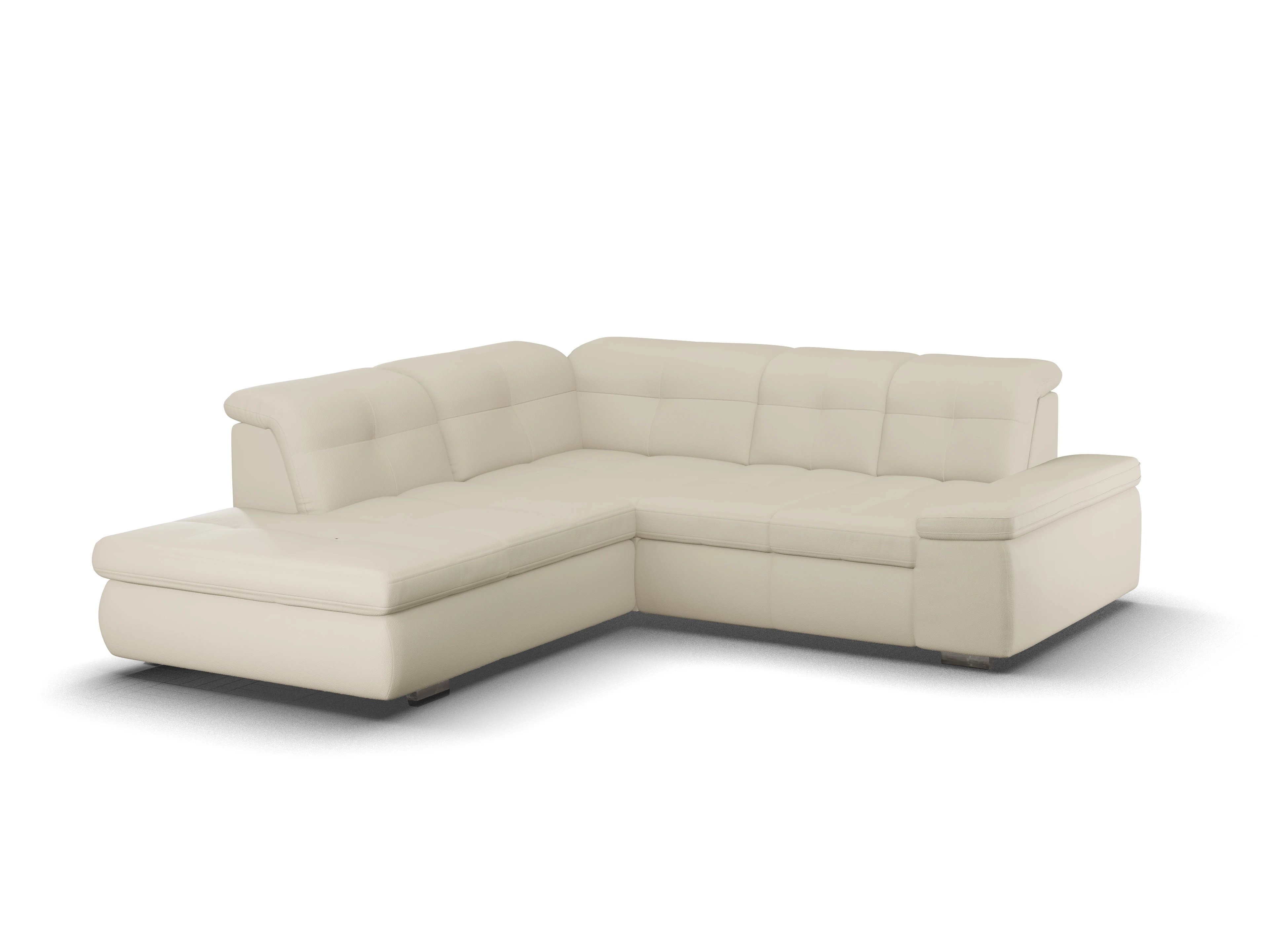 Sitz Concept smart 1001 Ecksofa 1,5Aho SE Small L Ansicht des Produktes SC Smart 1001 Ecksofa links Abschluss offen in Stoff Beige