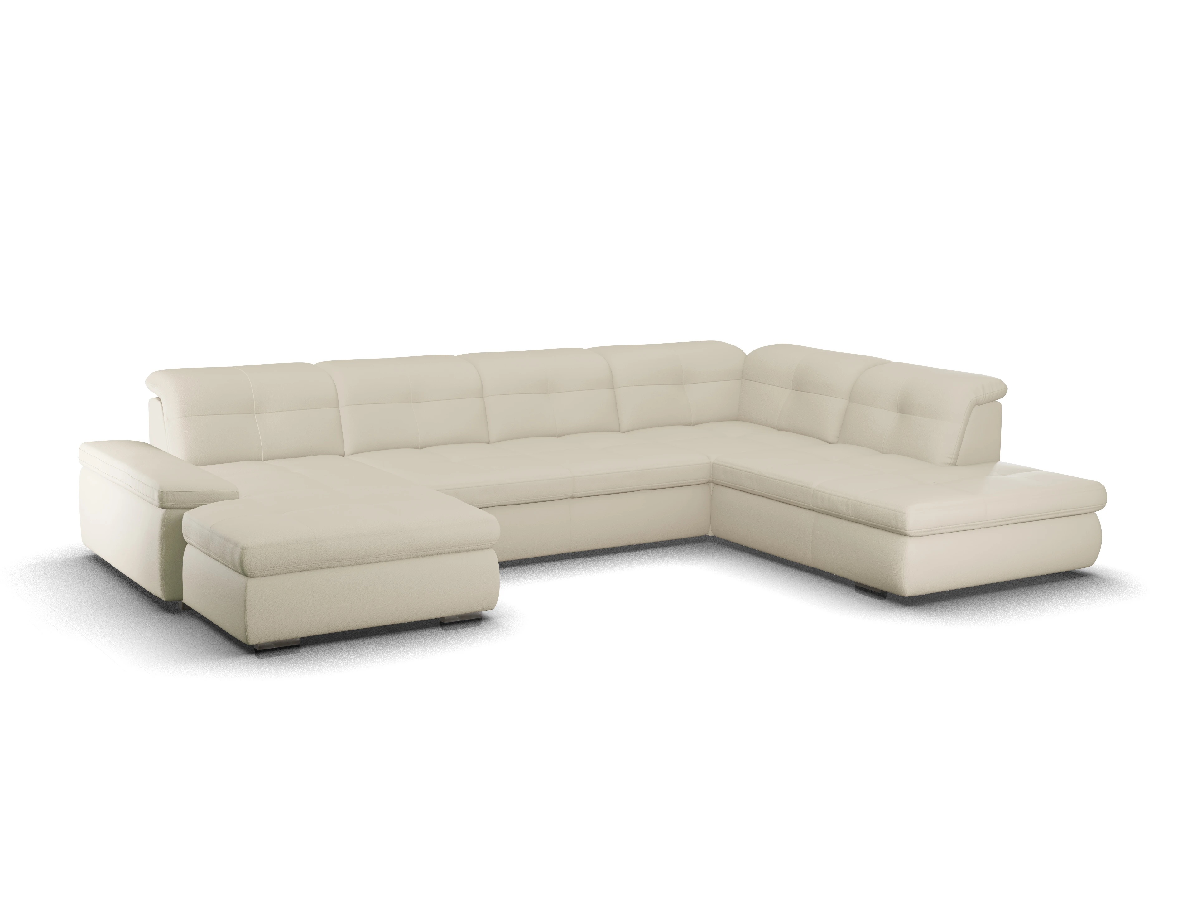 Ansicht des Produktes SC Smart 1001 Wohnlandschaft offen beidseitig in Stoff Beige