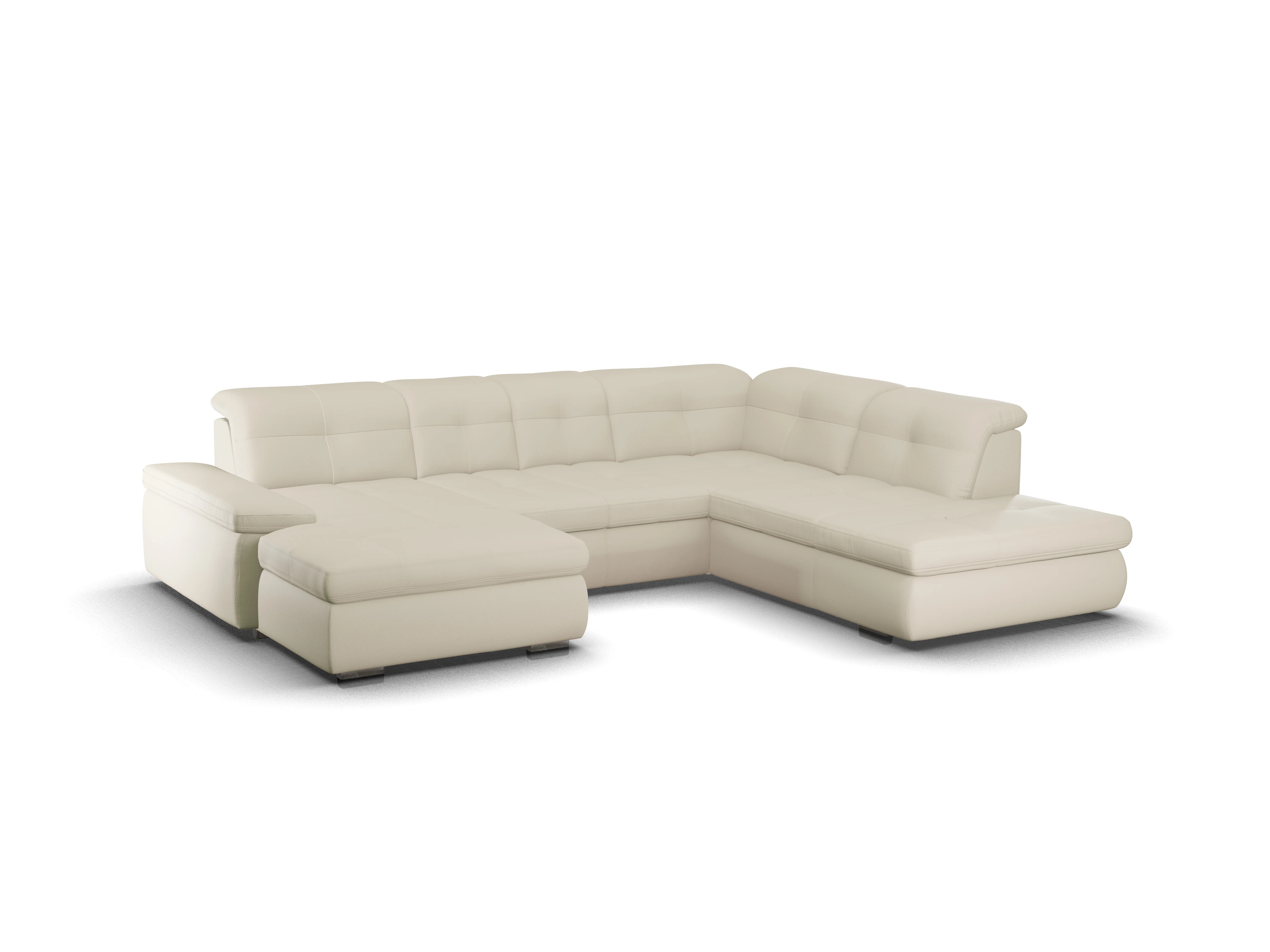Ansicht des Produktes SC Smart 1001 Wohnlandschaft offen beidseitig in Stoff Beige