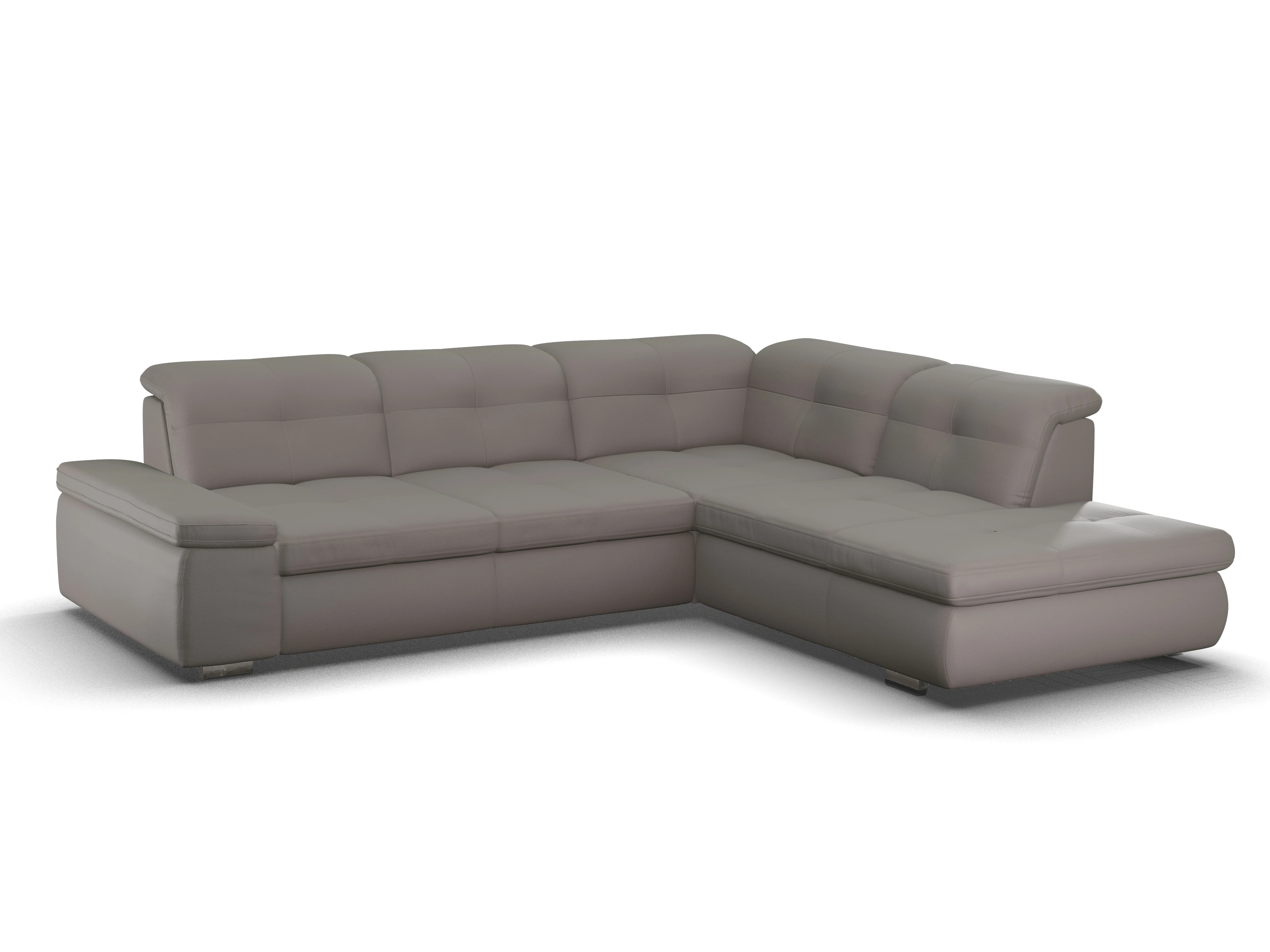 Ansicht des Produktes SC Smart 1001 Ecksofa rechts Abschluss offen in Stoff Braun