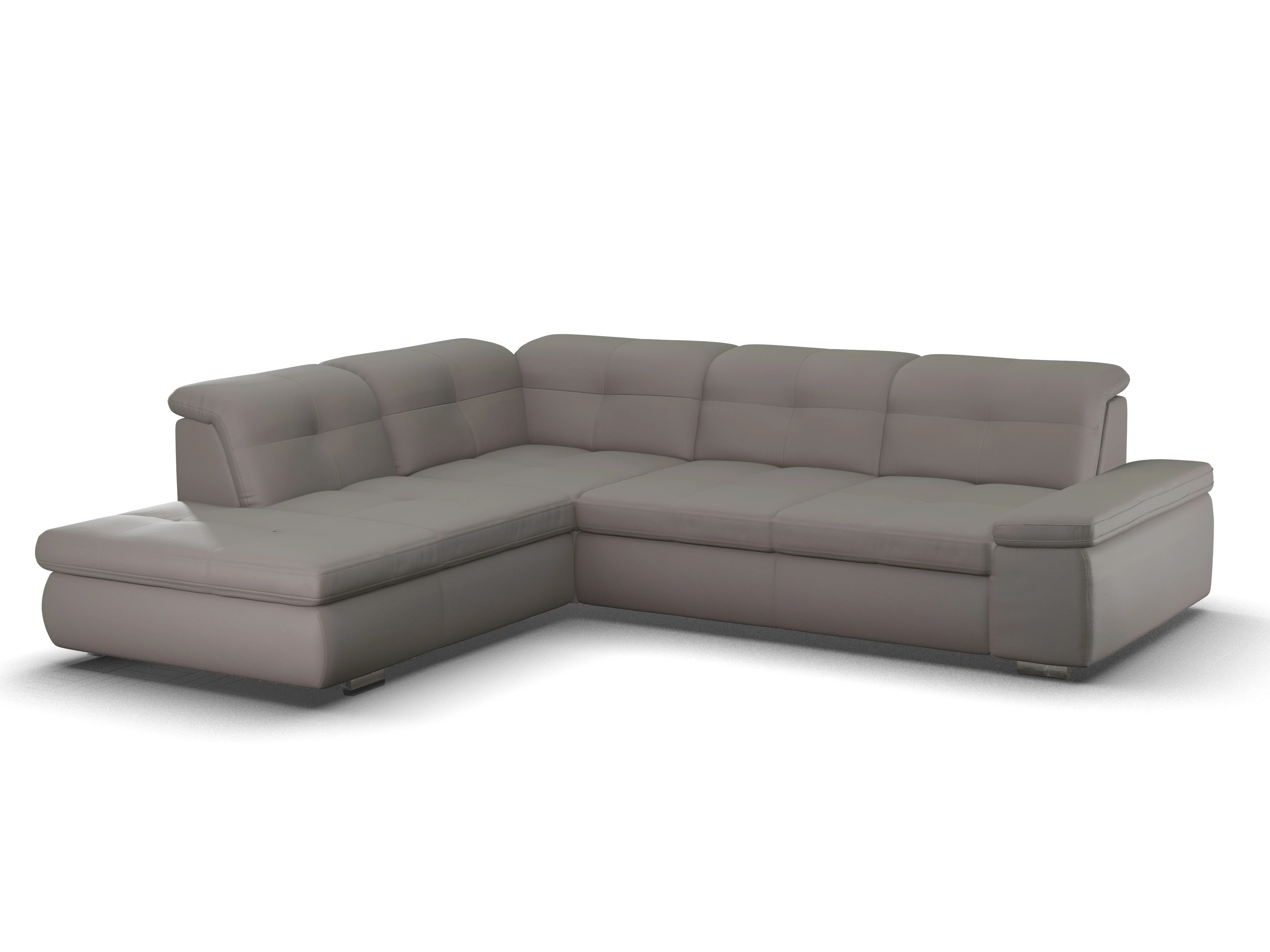 Ansicht des Produktes SC Smart 1001 Ecksofa links Abschluss offen in Stoff Braun
