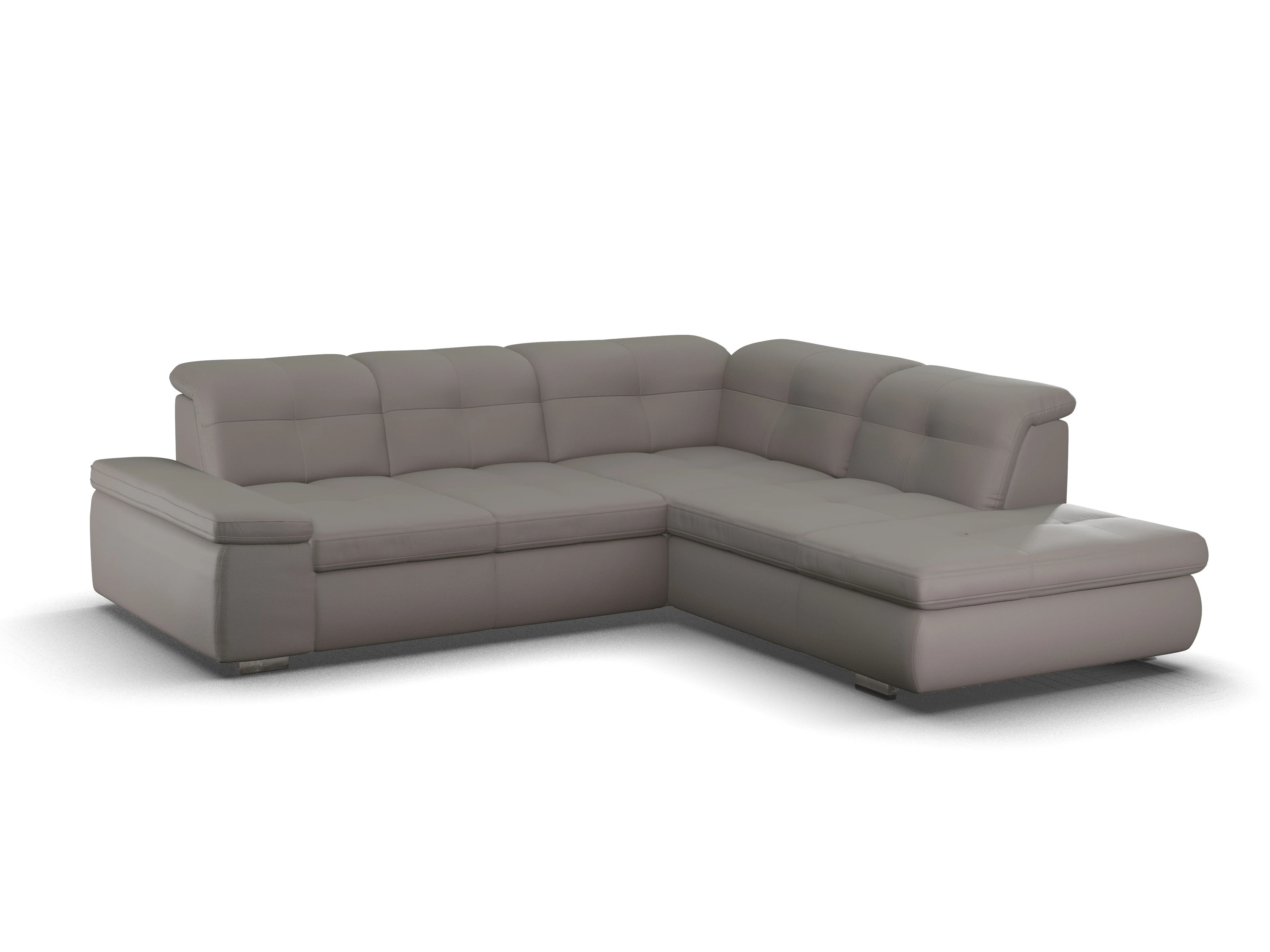 Ansicht des Produktes SC Smart 1001 Ecksofa rechts Abschluss offen in Stoff Braun
