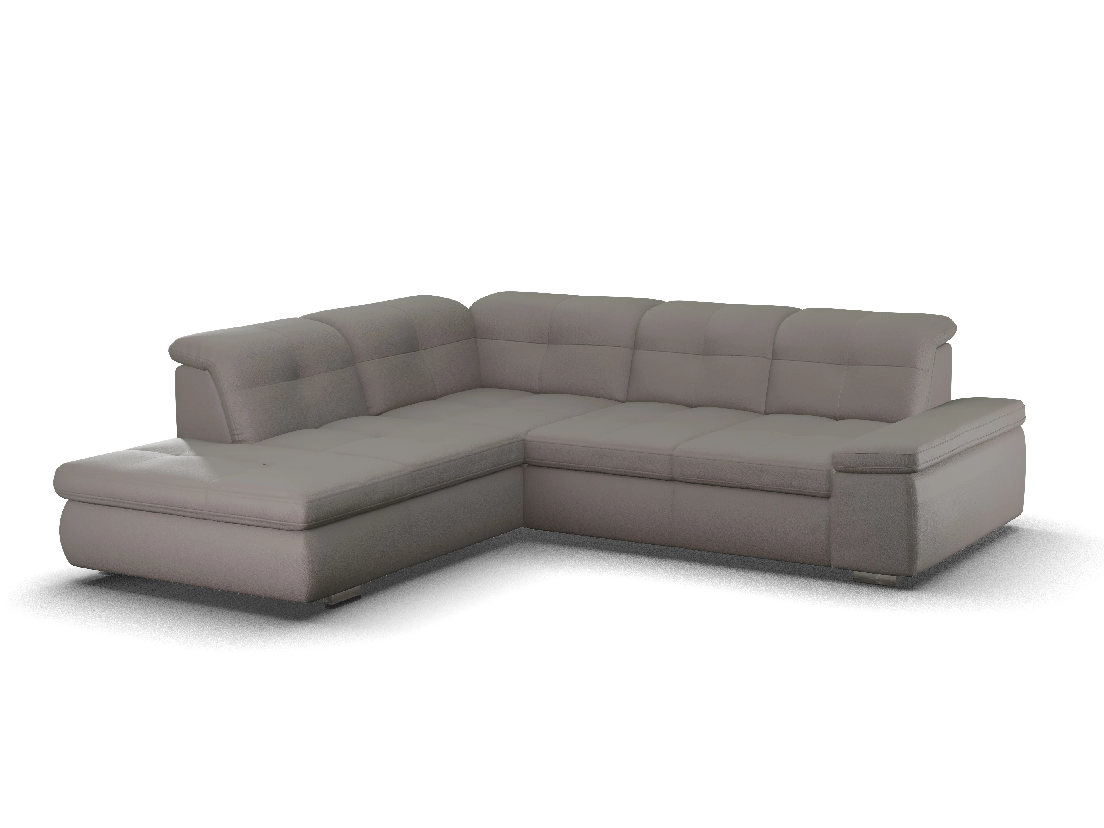 Ansicht des Produktes SC Smart 1001 Ecksofa links Abschluss offen in Stoff Braun