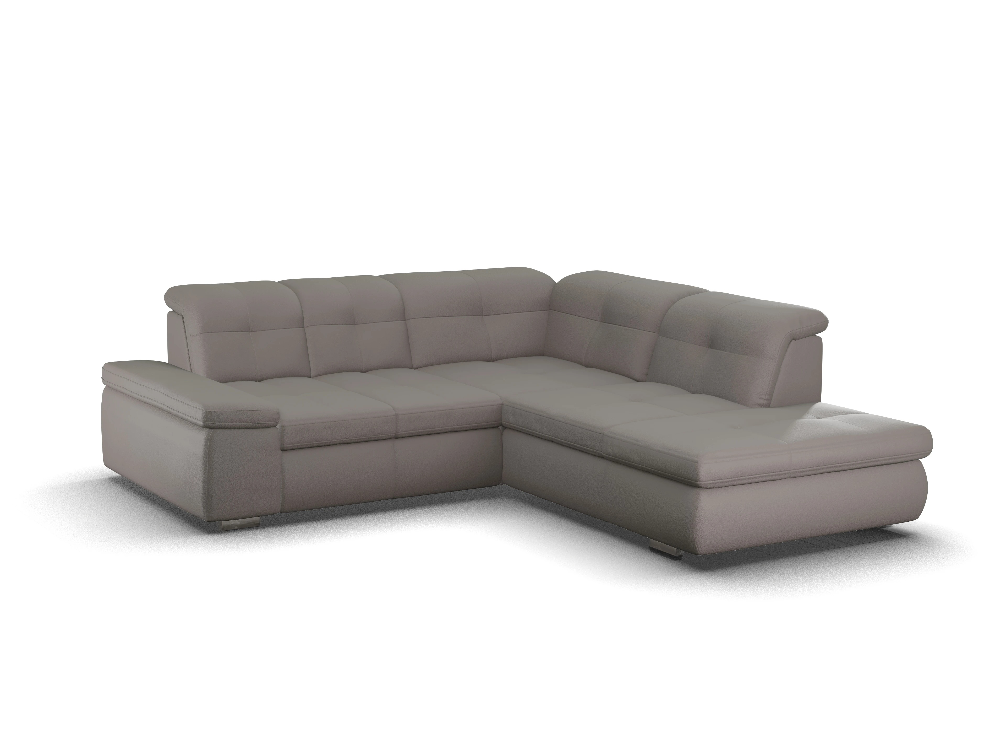 Ansicht des Produktes SC Smart 1001 Ecksofa rechts Abschluss offen in Stoff Braun
