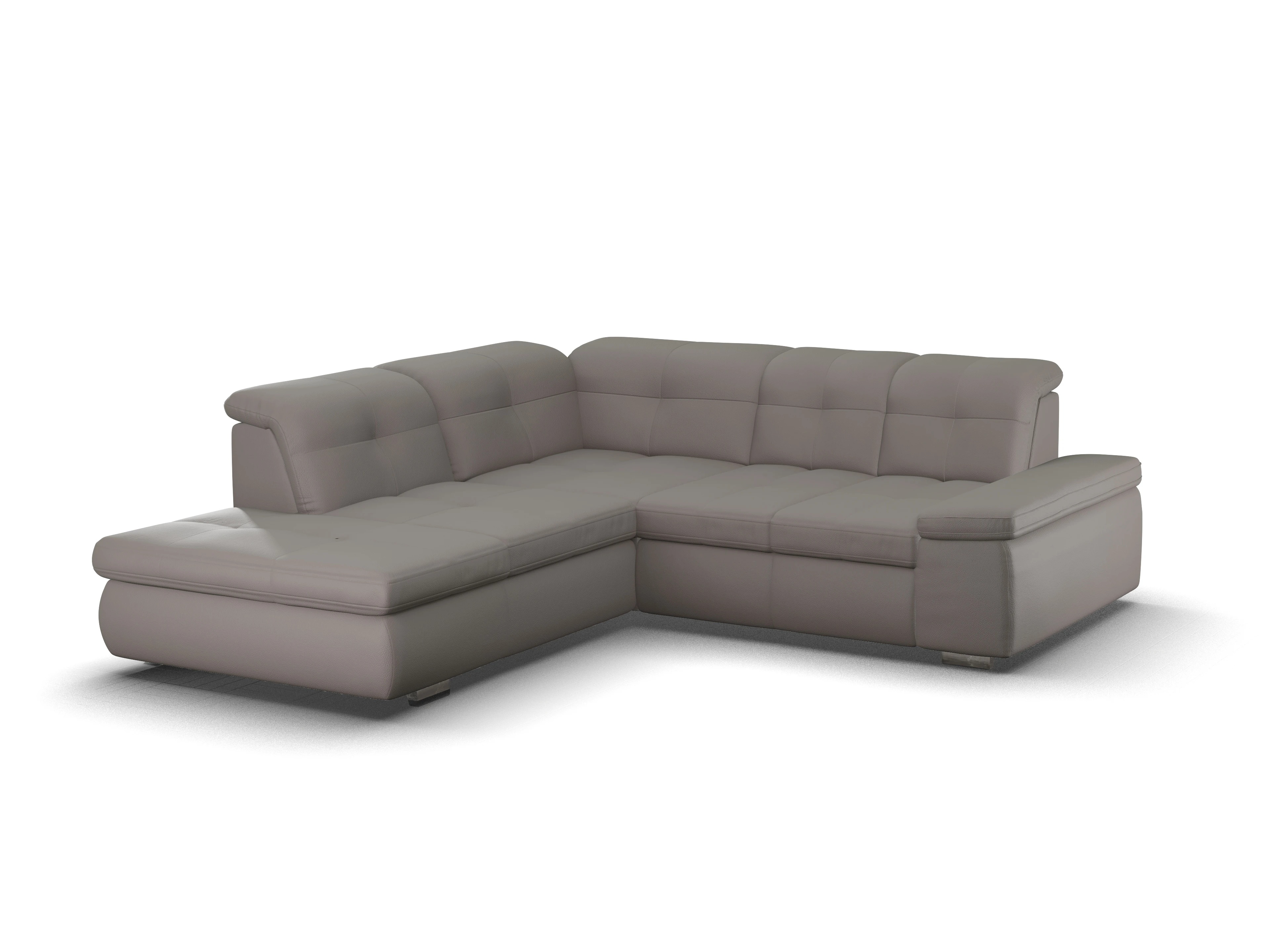 Ansicht des Produktes SC Smart 1001 Ecksofa links Abschluss offen in Stoff Braun