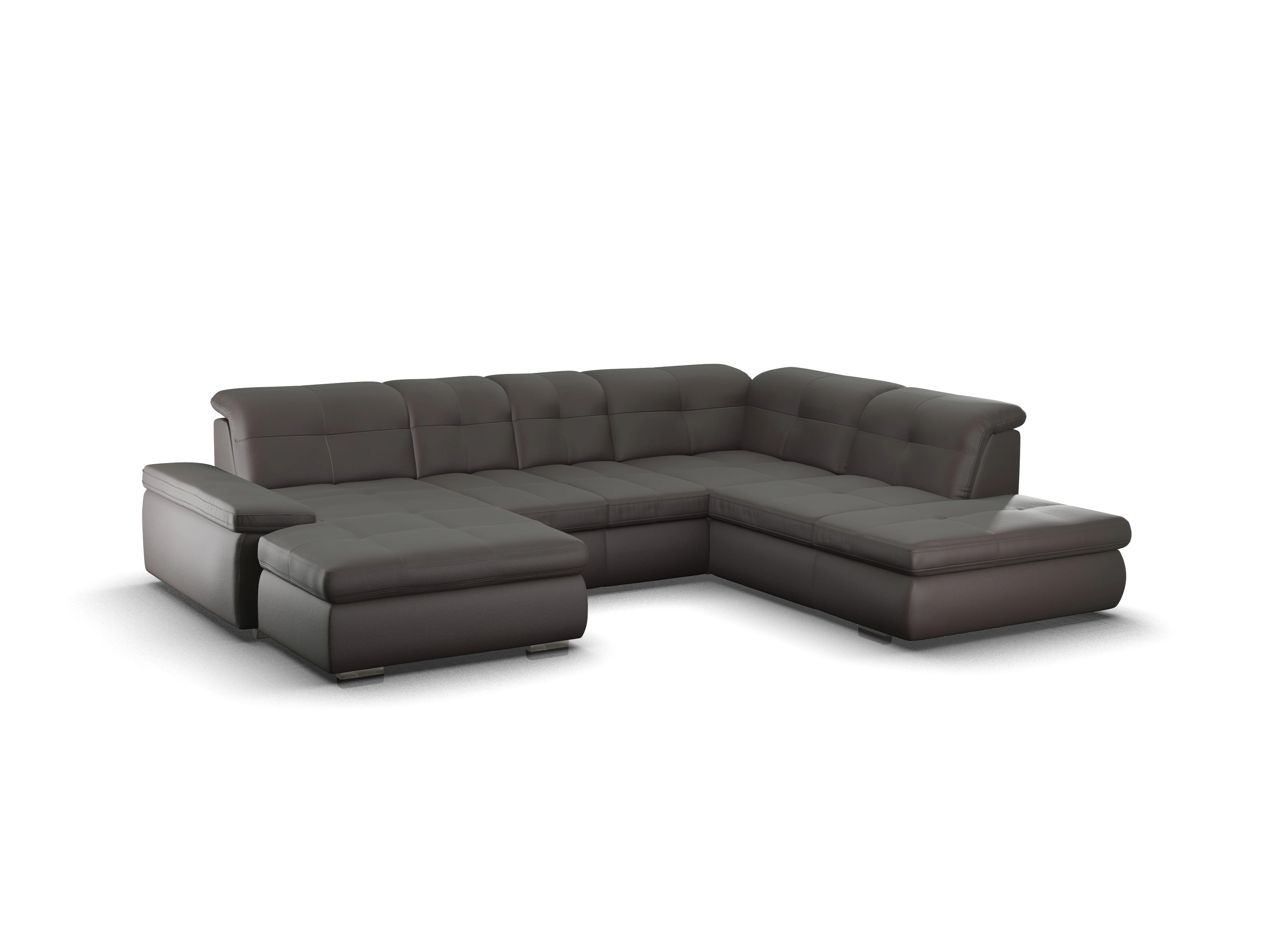 Sitz Concept smart 1001 Canape Small SE 1,5Aho L Ansicht des Produktes SC Smart 1001 Wohnlandschaft offen beidseitig in Stoff Braun