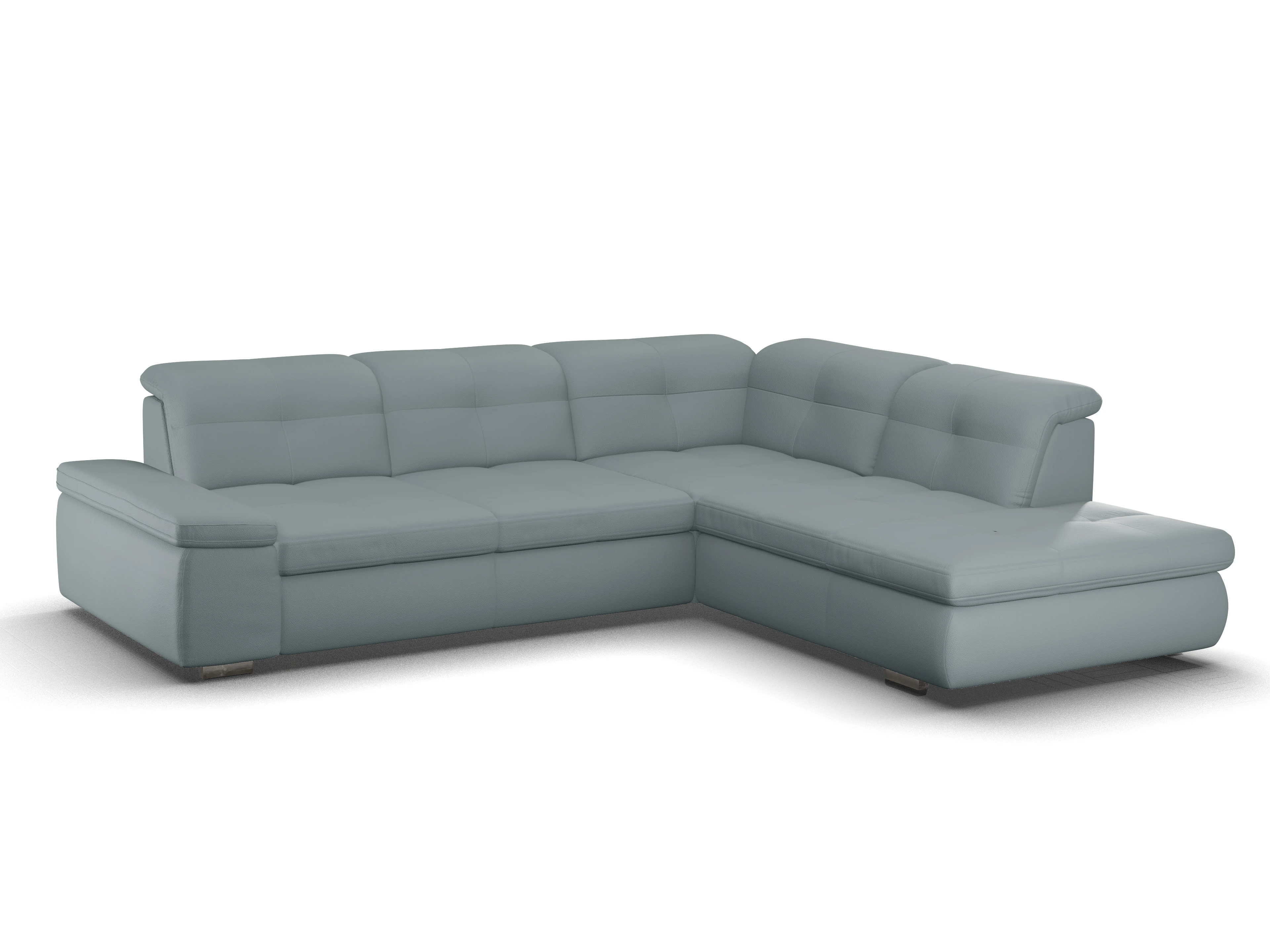 Ansicht des Produktes SC Smart 1001 Ecksofa rechts Abschluss offen in Stoff Grau