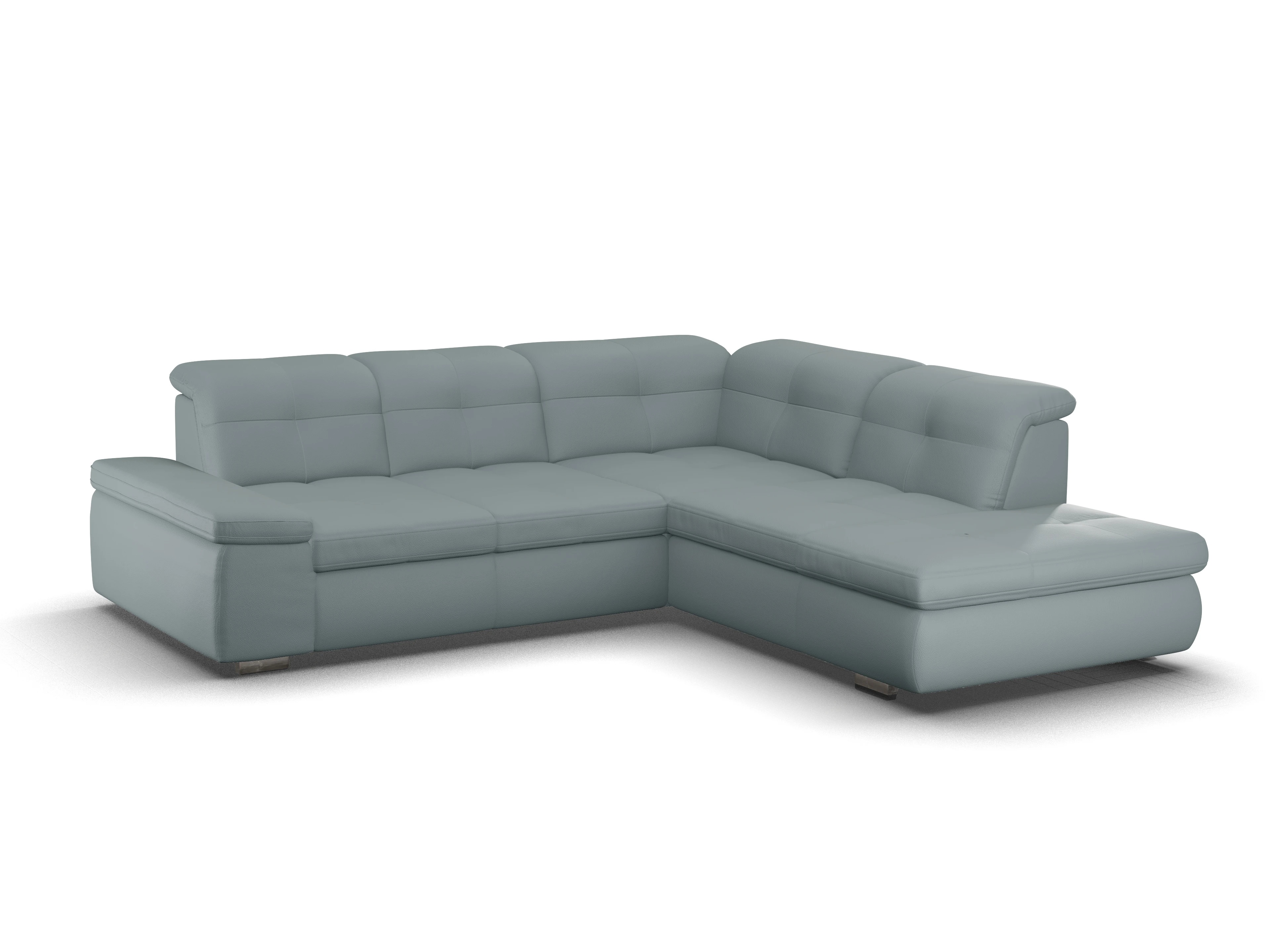 Sitz Concept smart 1001 Ecksofa 1,5Aho SE Medium R Ansicht des Produktes SC Smart 1001 Ecksofa rechts Abschluss offen in Stoff Grau