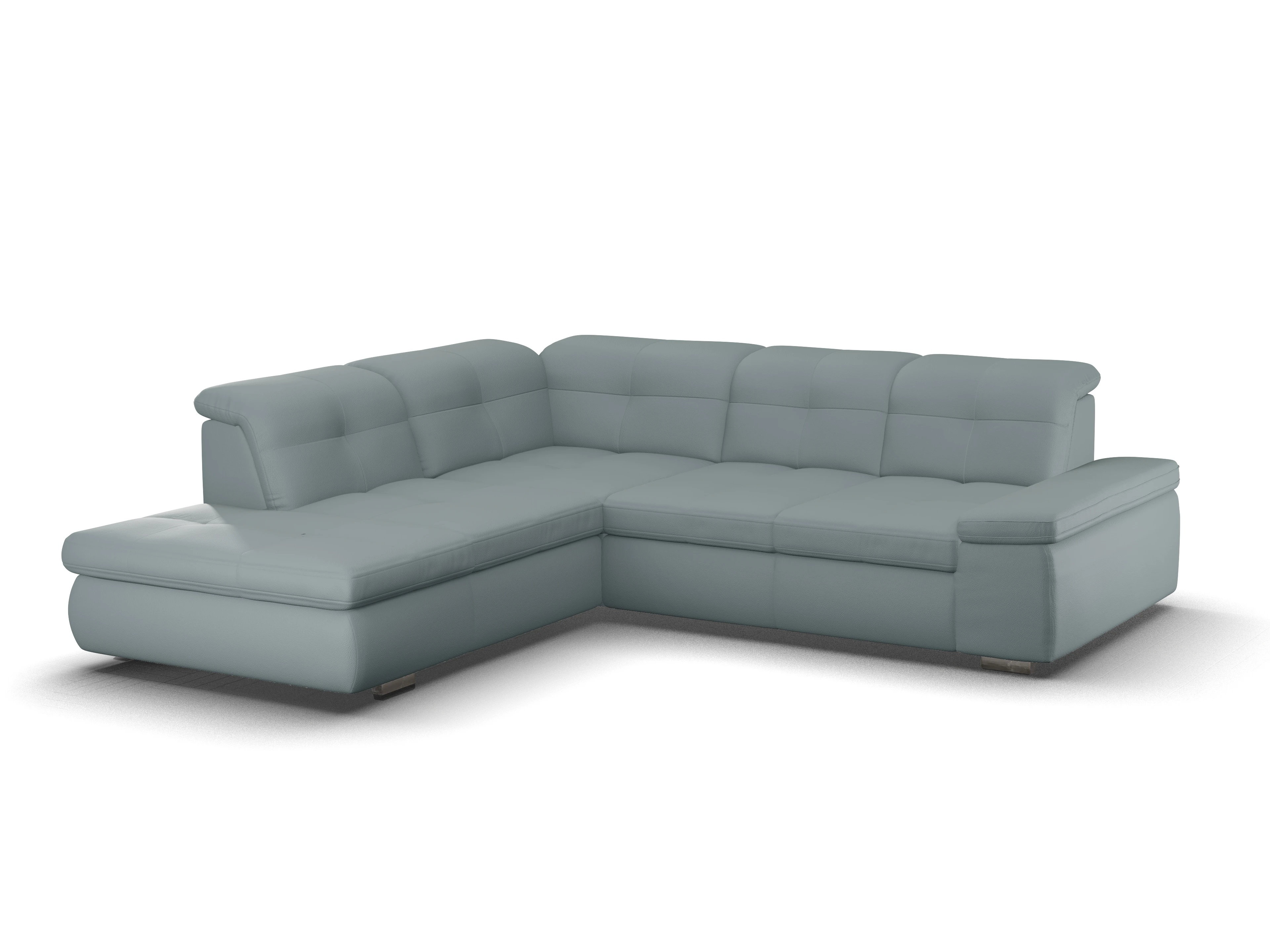 Ansicht des Produktes SC Smart 1001 Ecksofa links Abschluss offen in Stoff Grau