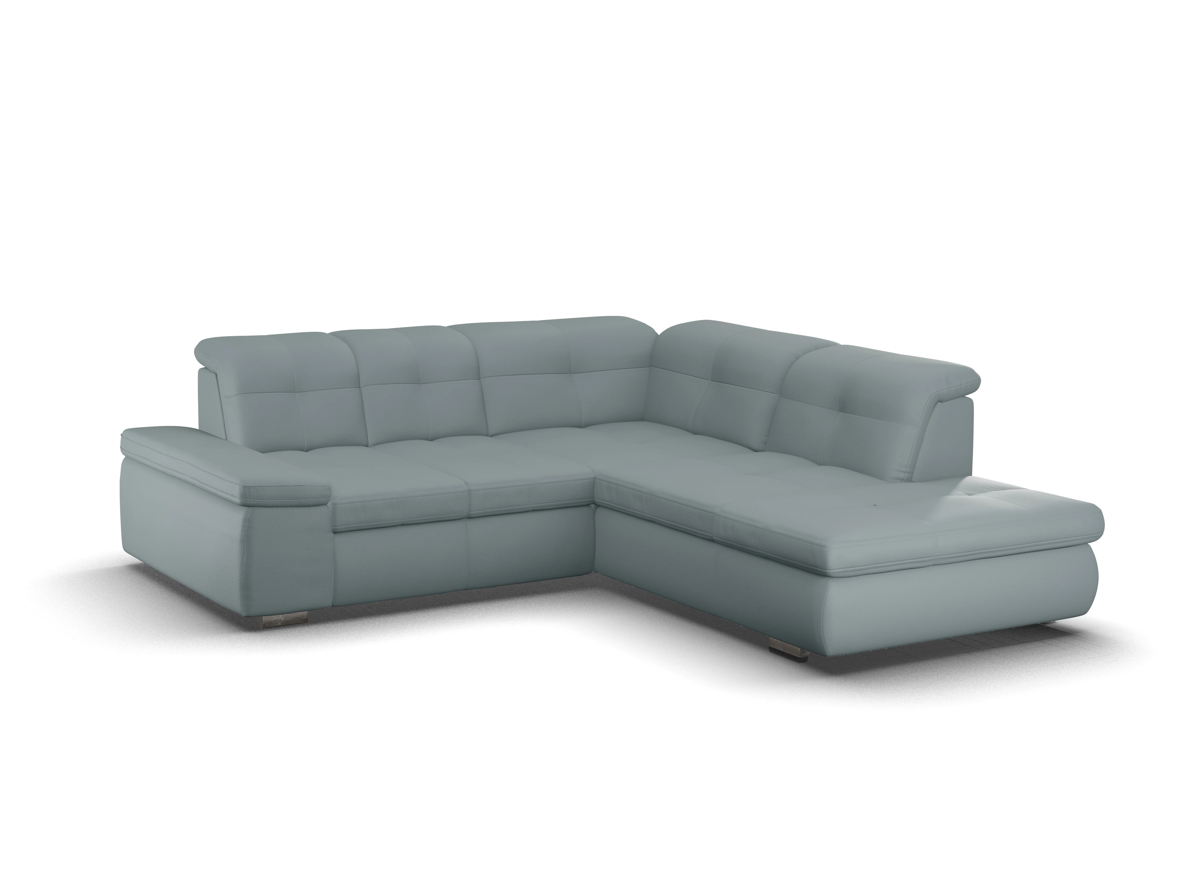 Ansicht des Produktes SC Smart 1001 Ecksofa rechts Abschluss offen in Stoff Grau