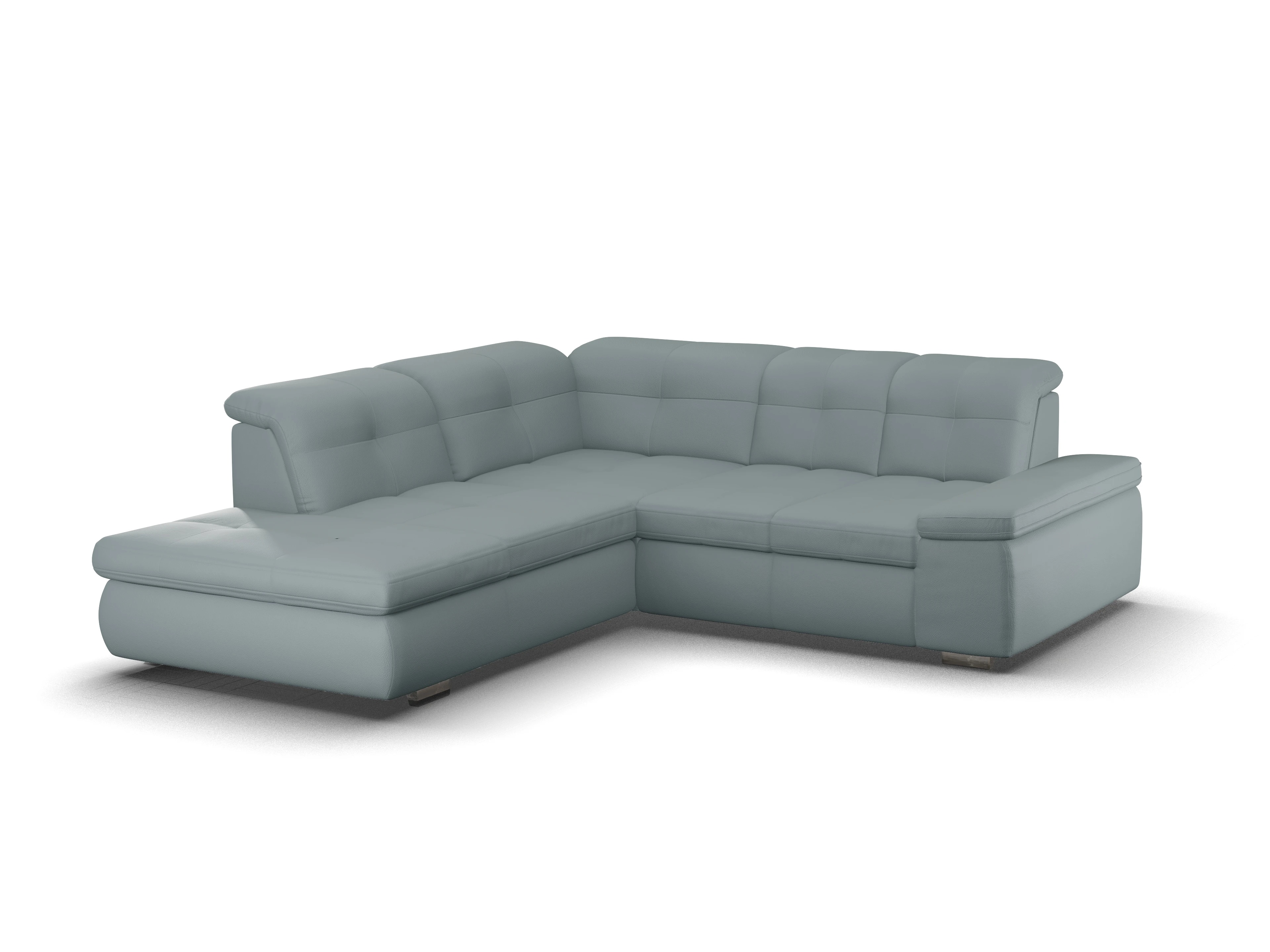 Ansicht des Produktes SC Smart 1001 Ecksofa links Abschluss offen in Stoff Grau