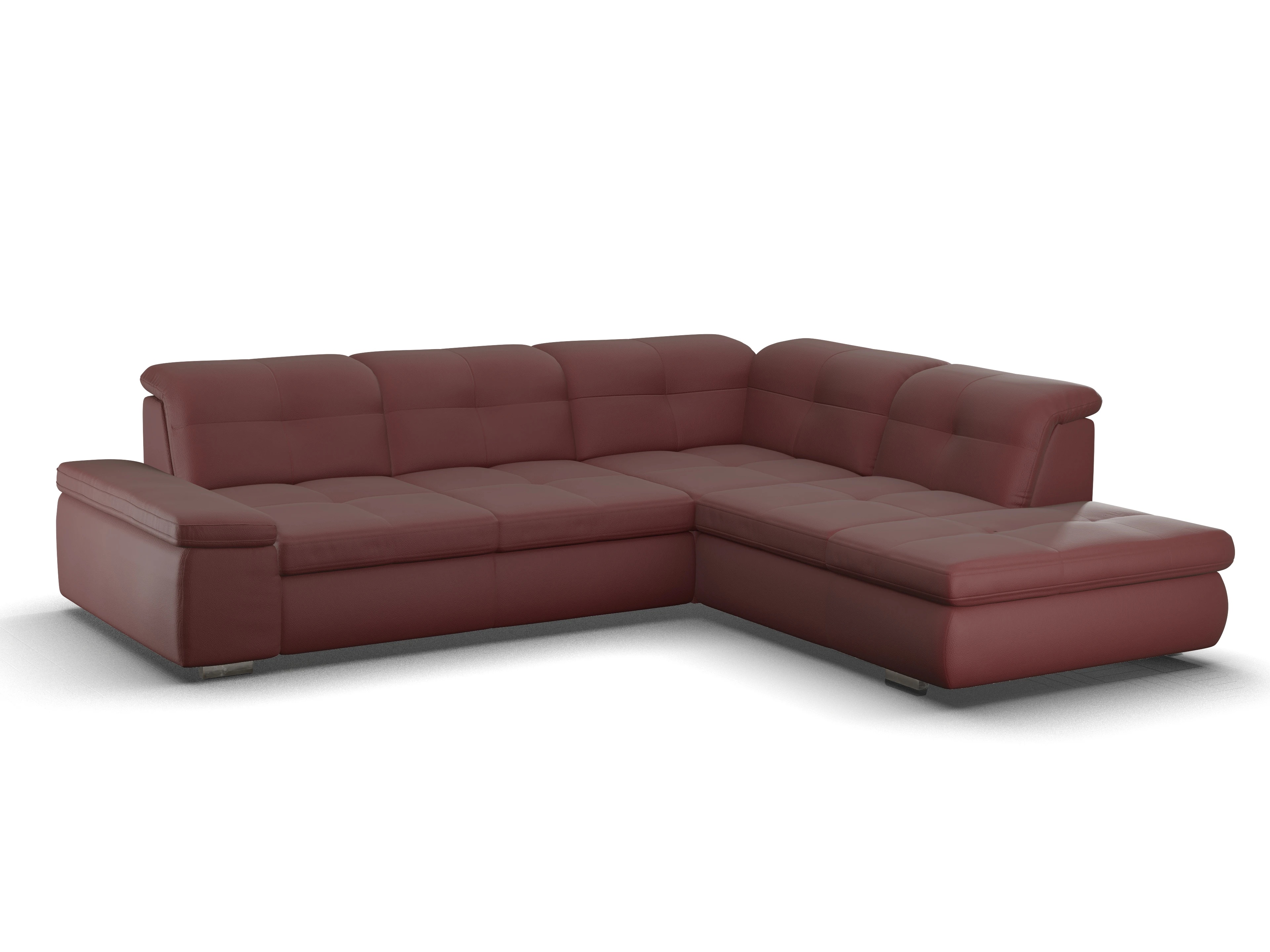Sitz Concept smart 1001 Ecksofa 1,5Aho SE Large R Ansicht des Produktes SC Smart 1001 Ecksofa rechts Abschluss offen in Stoff Rot