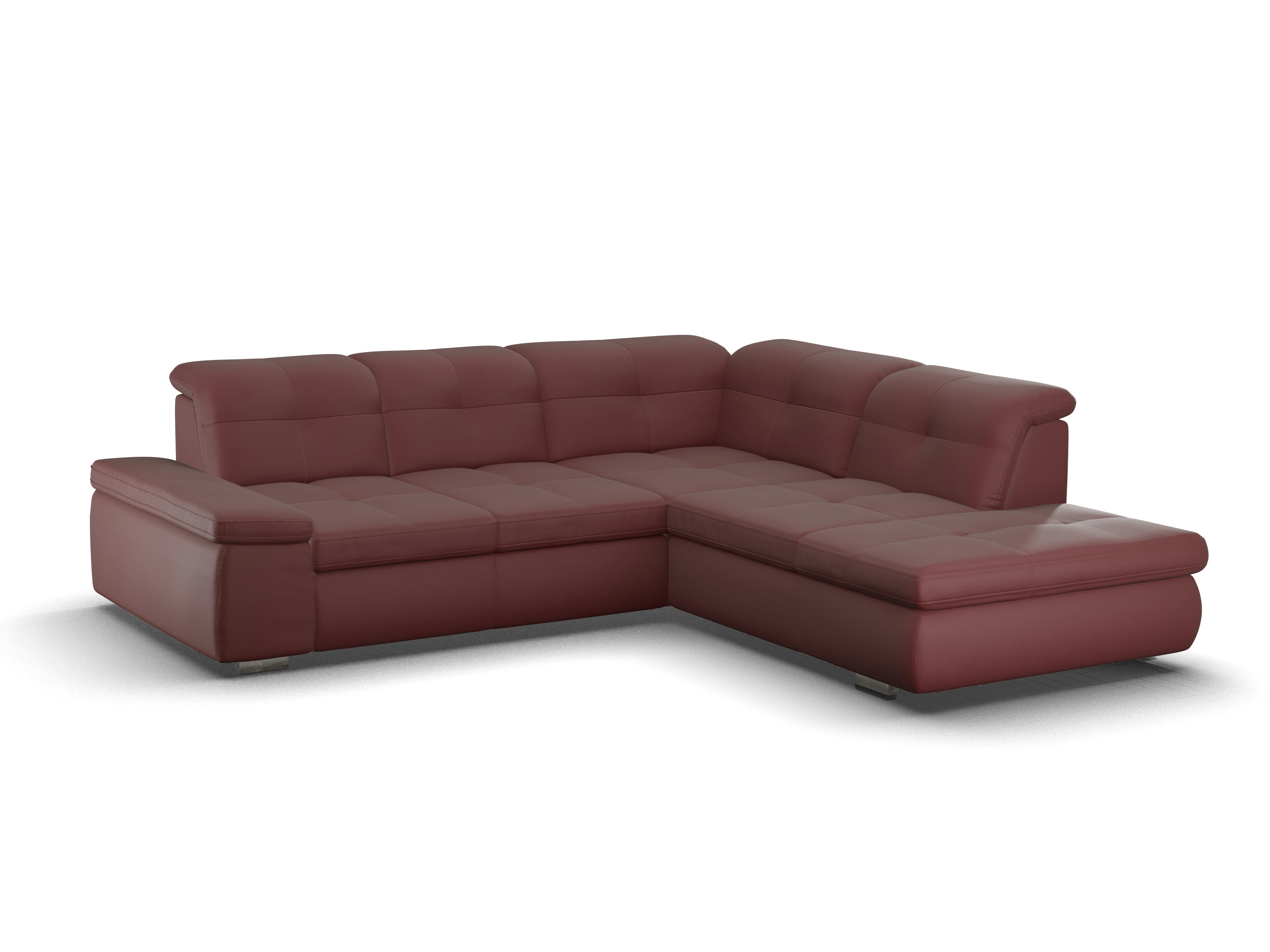 Ansicht des Produktes SC Smart 1001 Ecksofa rechts Abschluss offen in Stoff Rot
