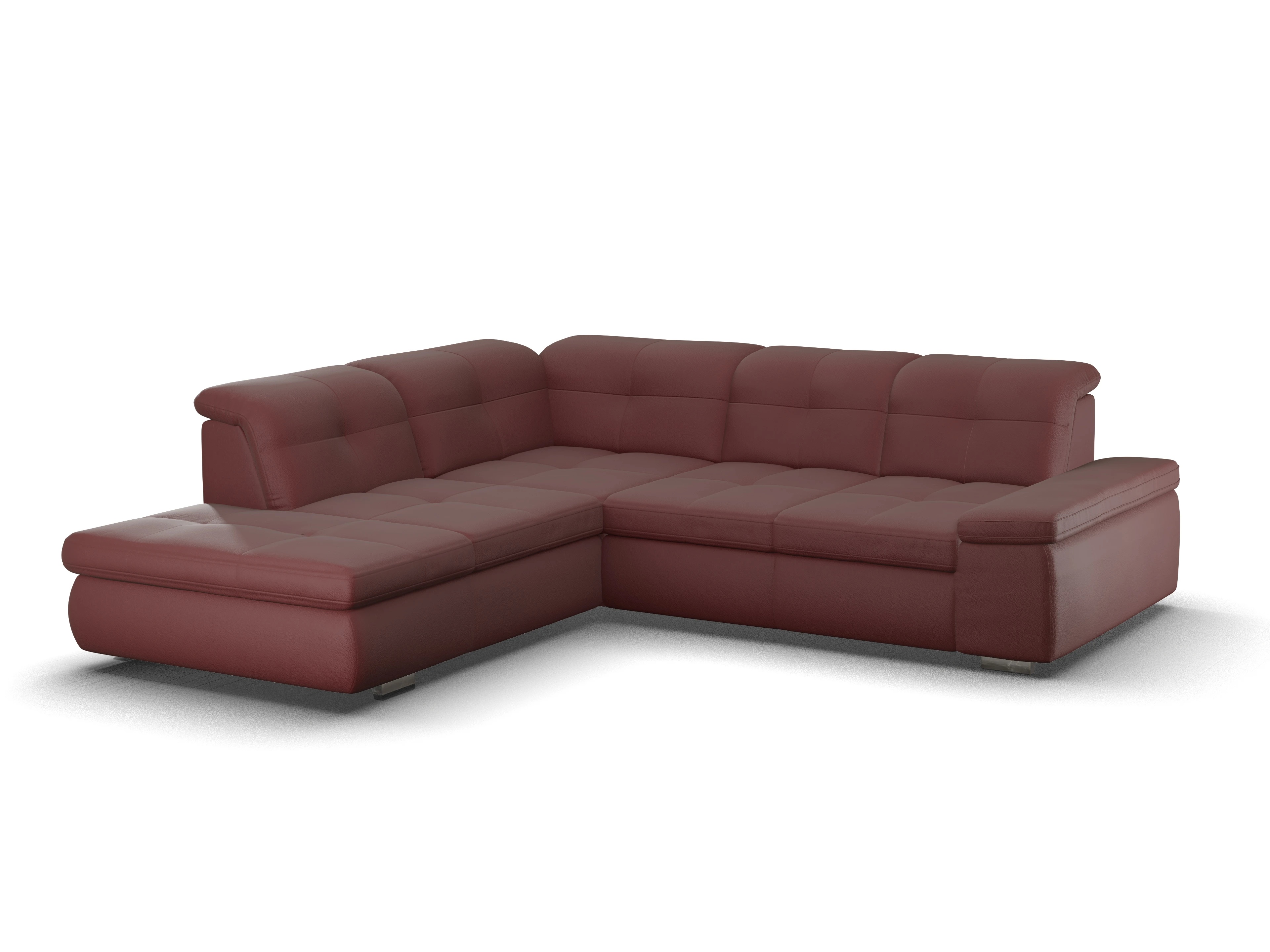 Ansicht des Produktes SC Smart 1001 Ecksofa links Abschluss offen in Stoff Rot
