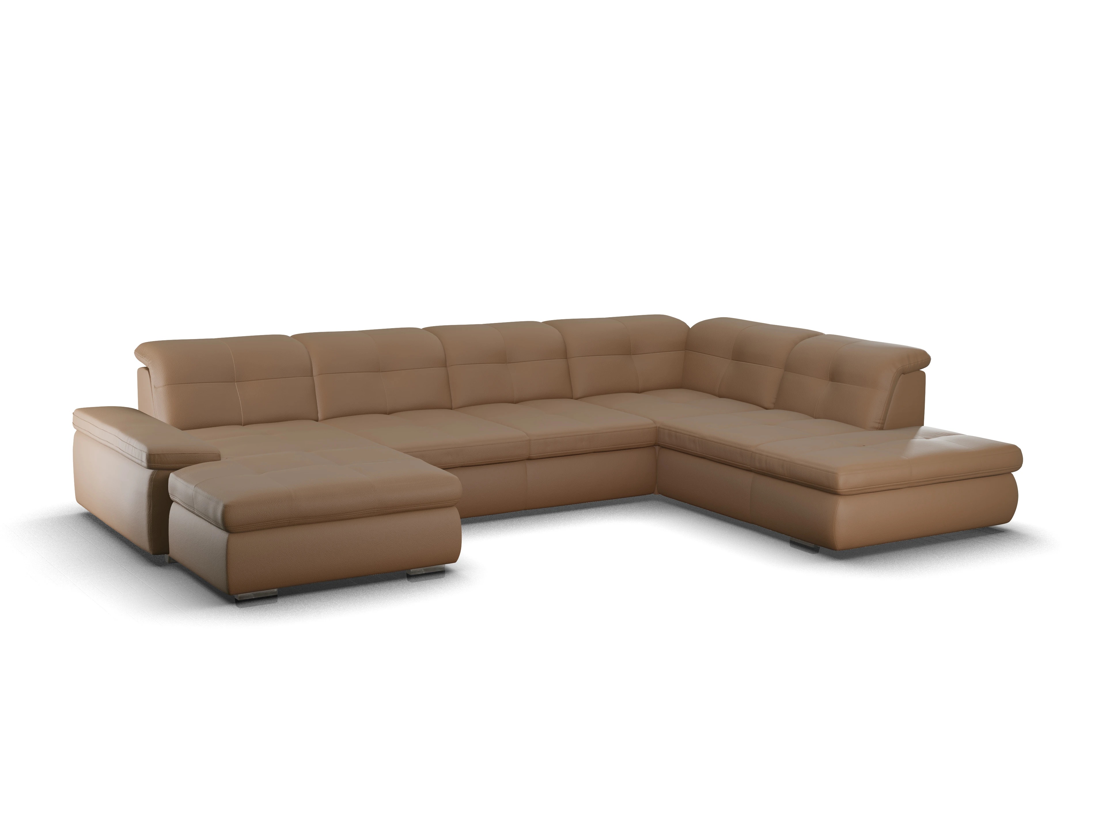 Sitz Concept smart 1001 Canapé Large SE 1,5Aho L Ansicht des Produktes SC Smart 1001 Wohnlandschaft offen beidseitig in Stoff Braun