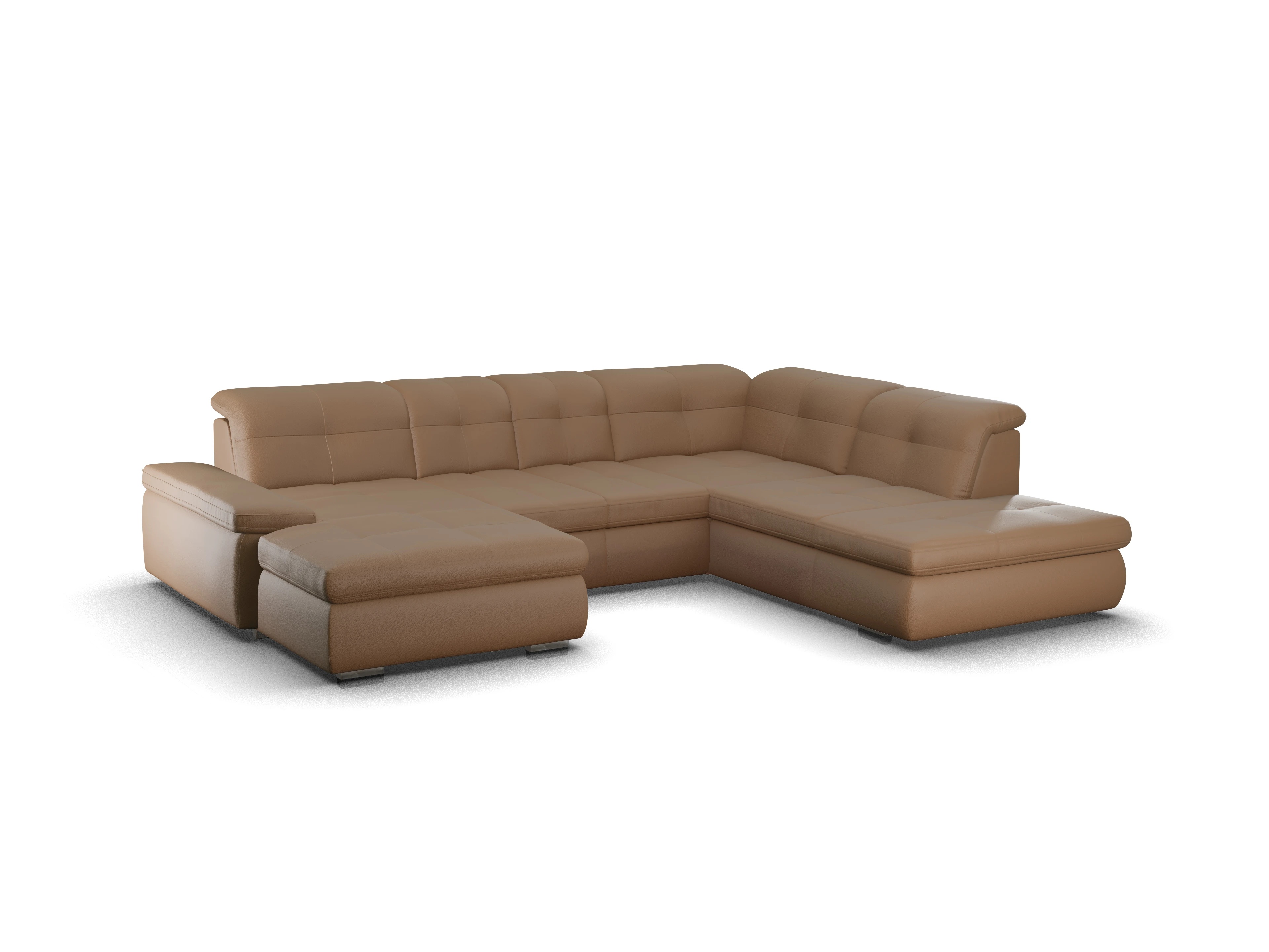 Sitz Concept smart 1001 Canape Small SE 1,5Aho L Ansicht des Produktes SC Smart 1001 Wohnlandschaft offen beidseitig in Stoff Braun