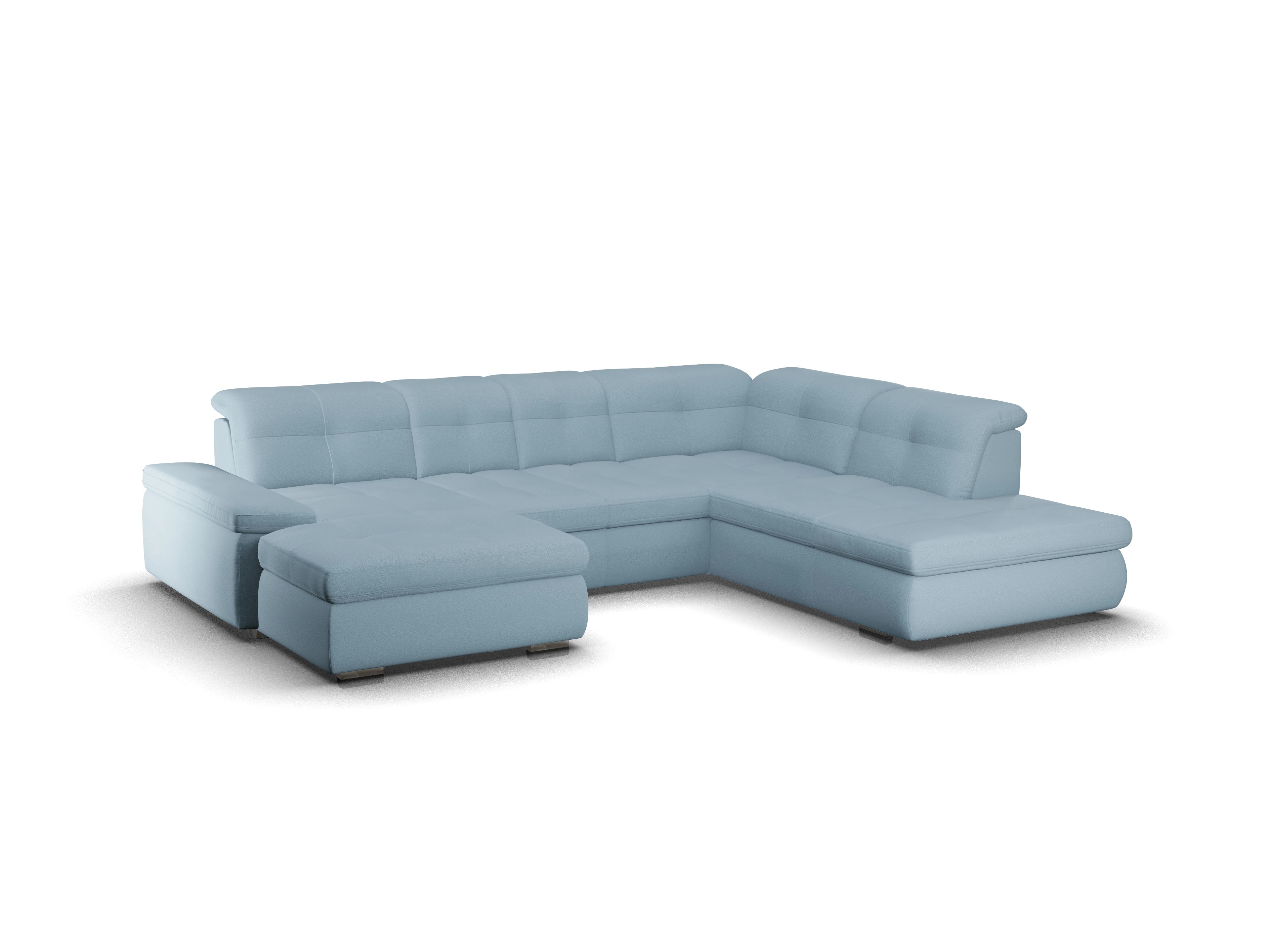 Sitz Concept smart 1001 Canape Small SE 1,5Aho L Ansicht des Produktes SC Smart 1001 Wohnlandschaft offen beidseitig in Stoff Blau