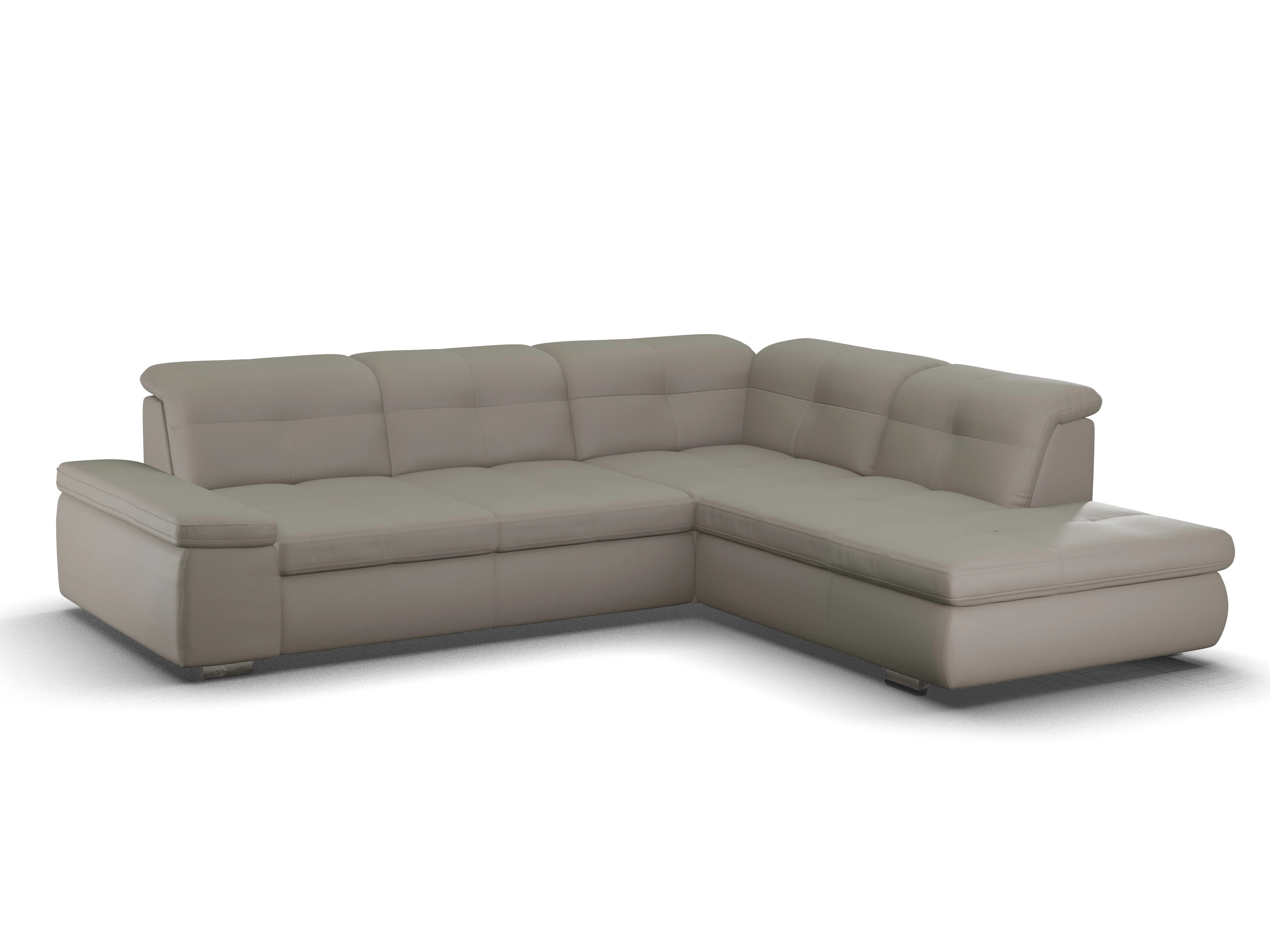 Ansicht des Produktes SC Smart 1001 Ecksofa rechts Abschluss offen in Stoff Braun