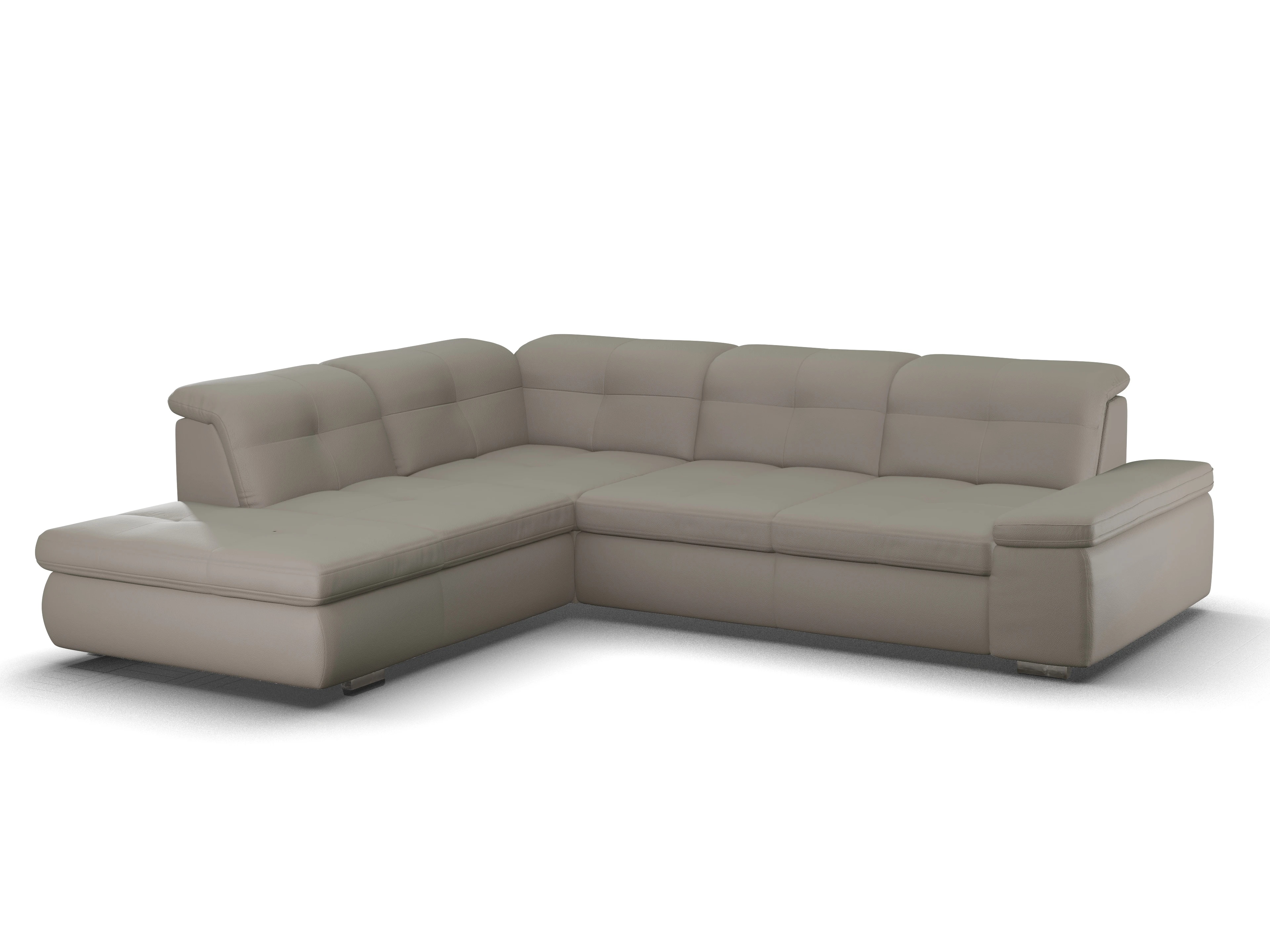 Sitz Concept smart 1001 Ecksofa 1,5Aho SE Large L Ansicht des Produktes SC Smart 1001 Ecksofa links Abschluss offen in Stoff Braun