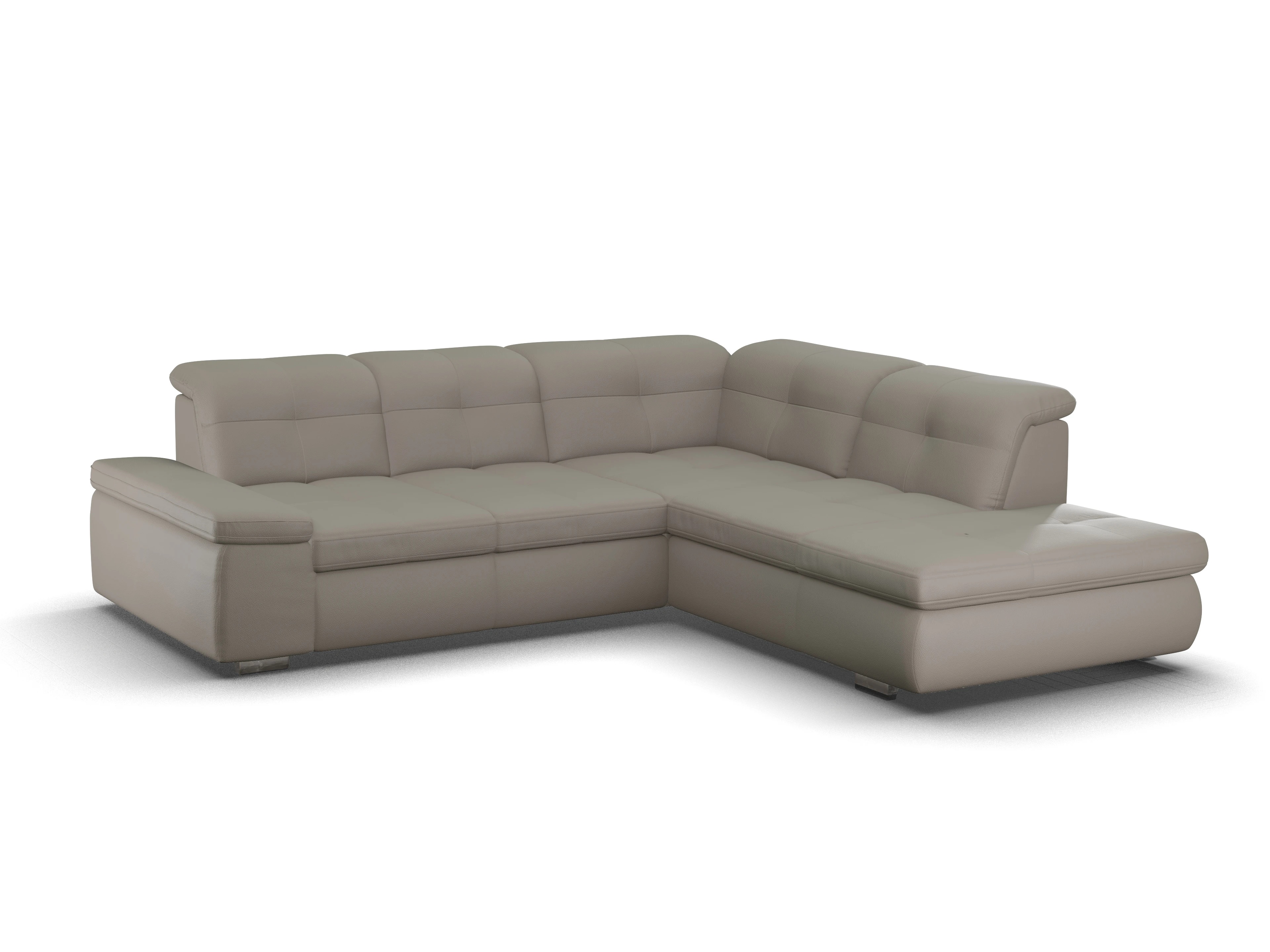 Sitz Concept smart 1001 Ecksofa 1,5Aho SE Medium R Ansicht des Produktes SC Smart 1001 Ecksofa rechts Abschluss offen in Stoff Braun