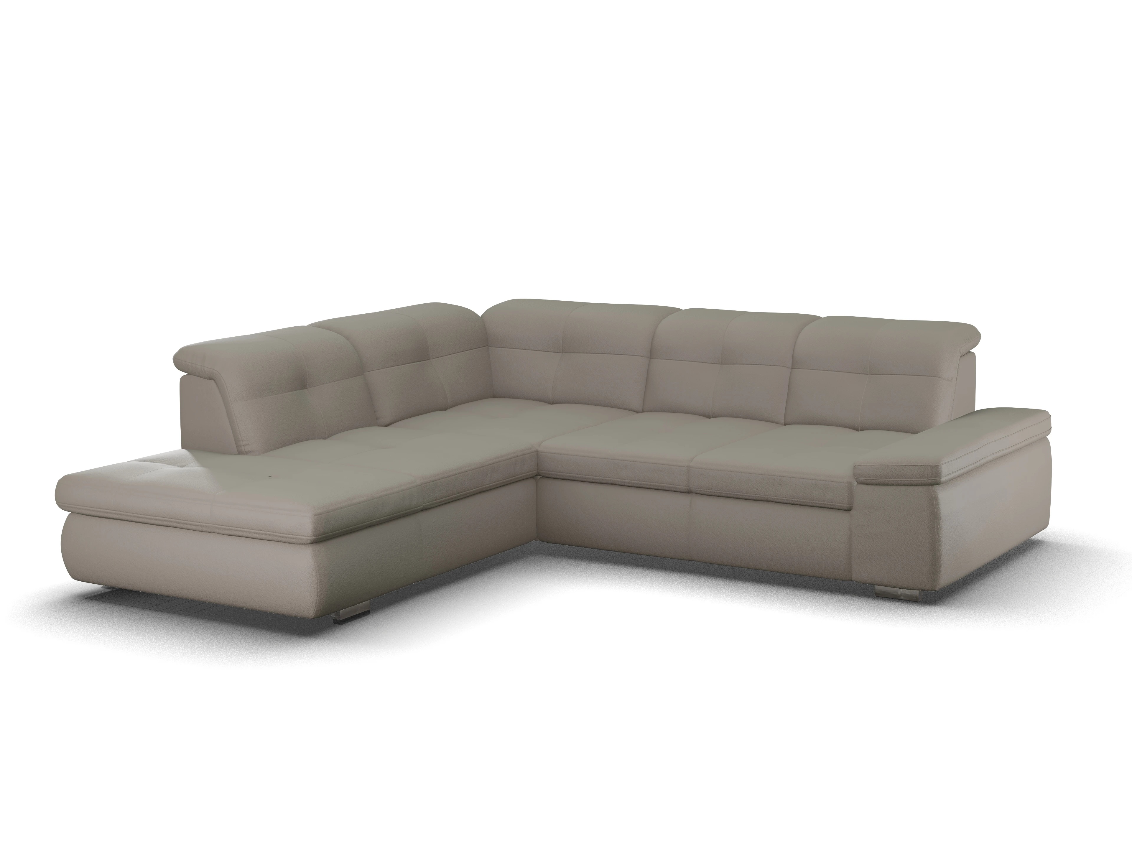 Ansicht des Produktes SC Smart 1001 Ecksofa links Abschluss offen in Stoff Braun