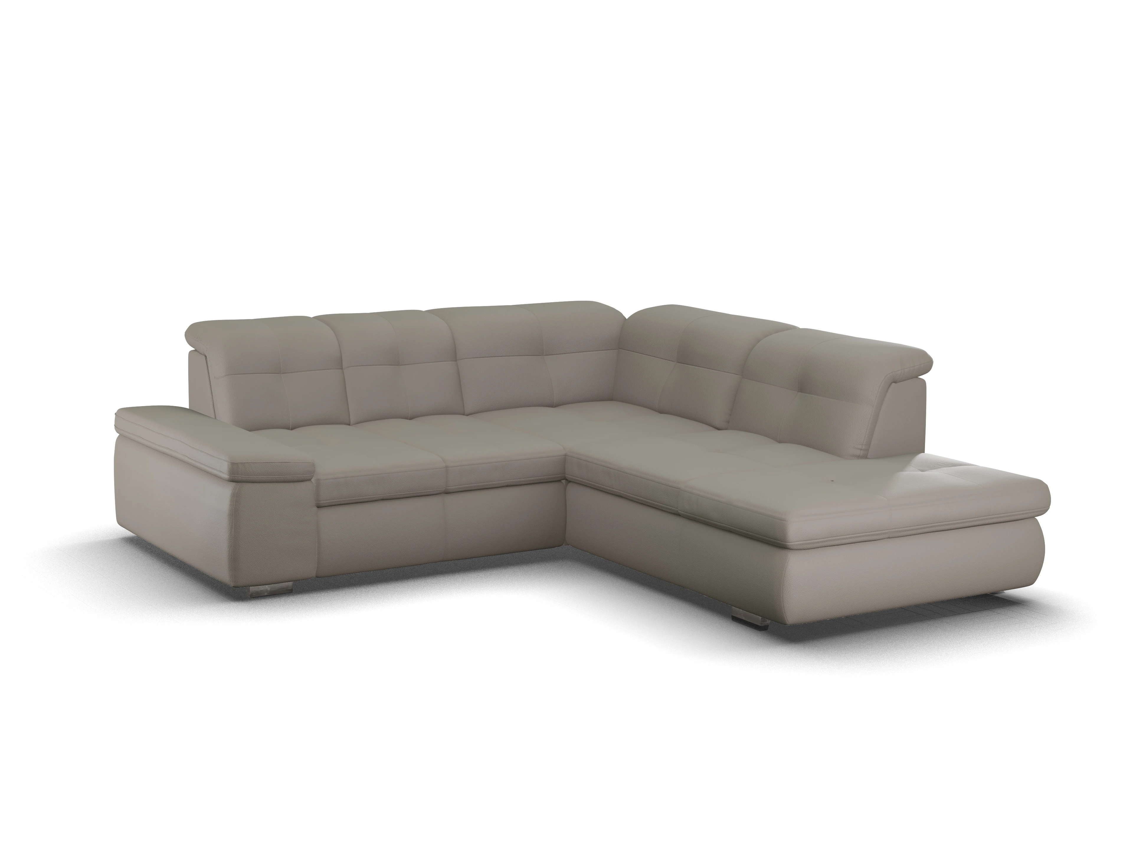 Ansicht des Produktes SC Smart 1001 Ecksofa rechts Abschluss offen in Stoff Braun