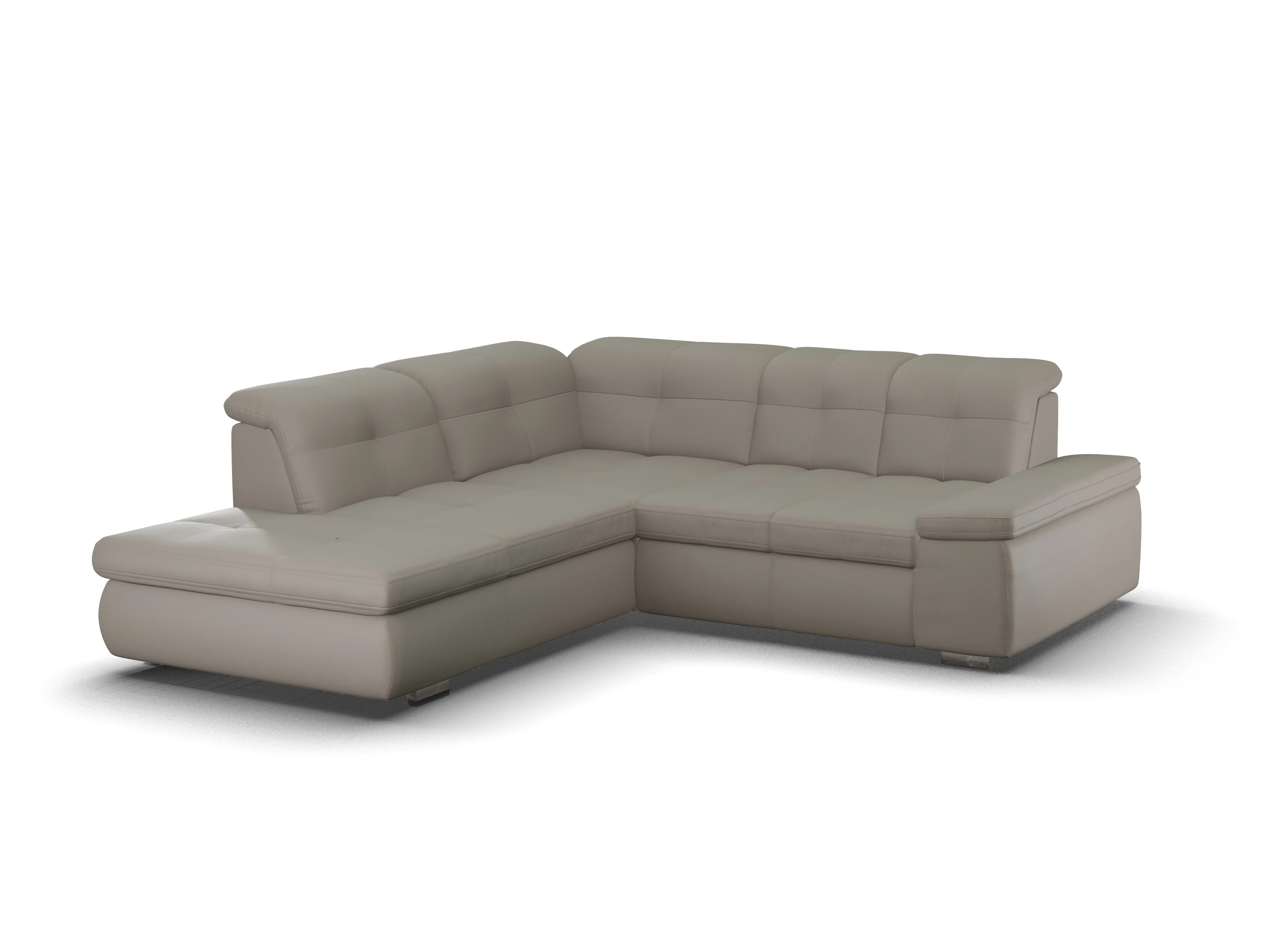 Ansicht des Produktes SC Smart 1001 Ecksofa links Abschluss offen in Stoff Braun